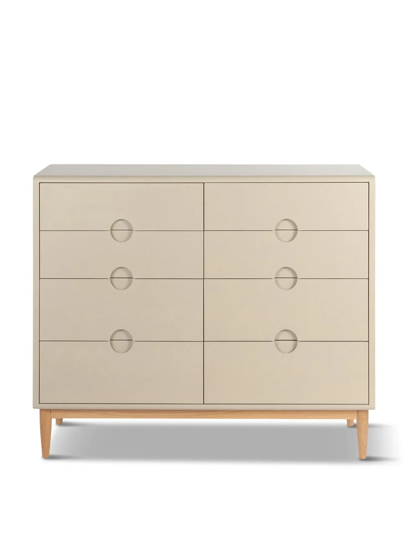 Wide Chest of Drawers - Beige, Painted Wood image