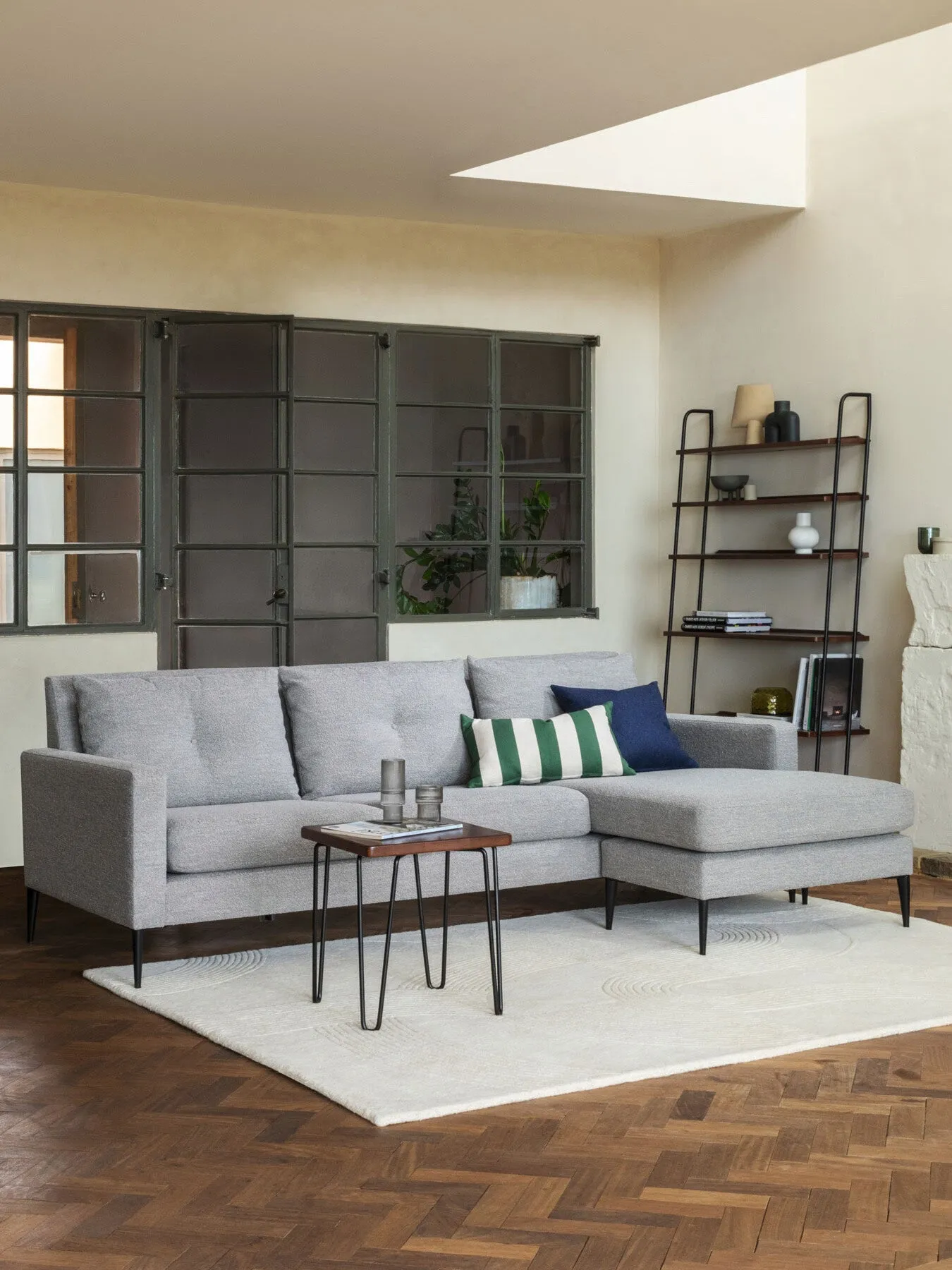 Wide Lean-To Shelves - Brown, Dark Wood