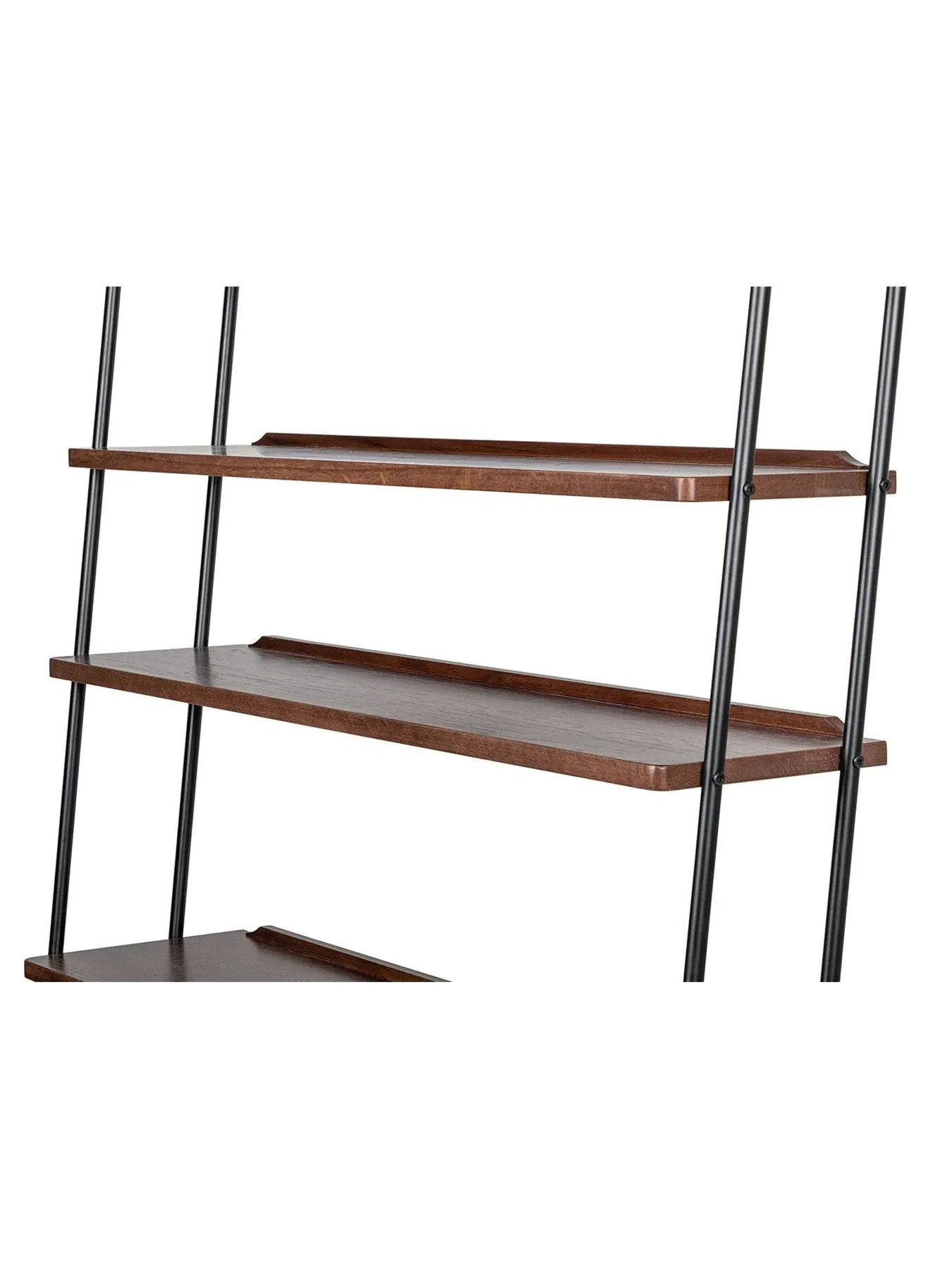 Wide Lean-To Shelves - Brown, Dark Wood