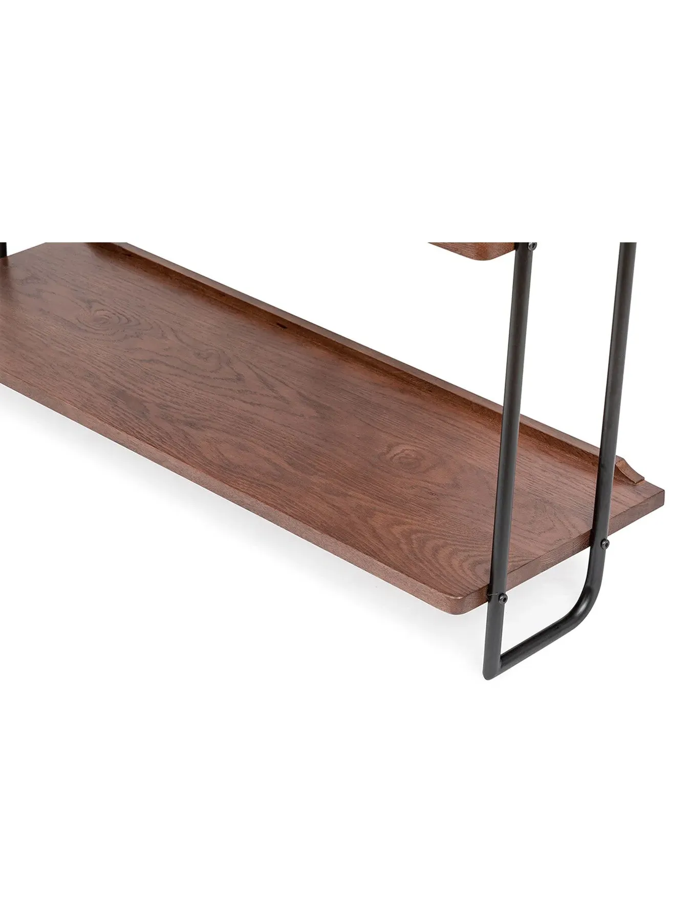 Wide Lean-To Shelves - Brown, Dark Wood