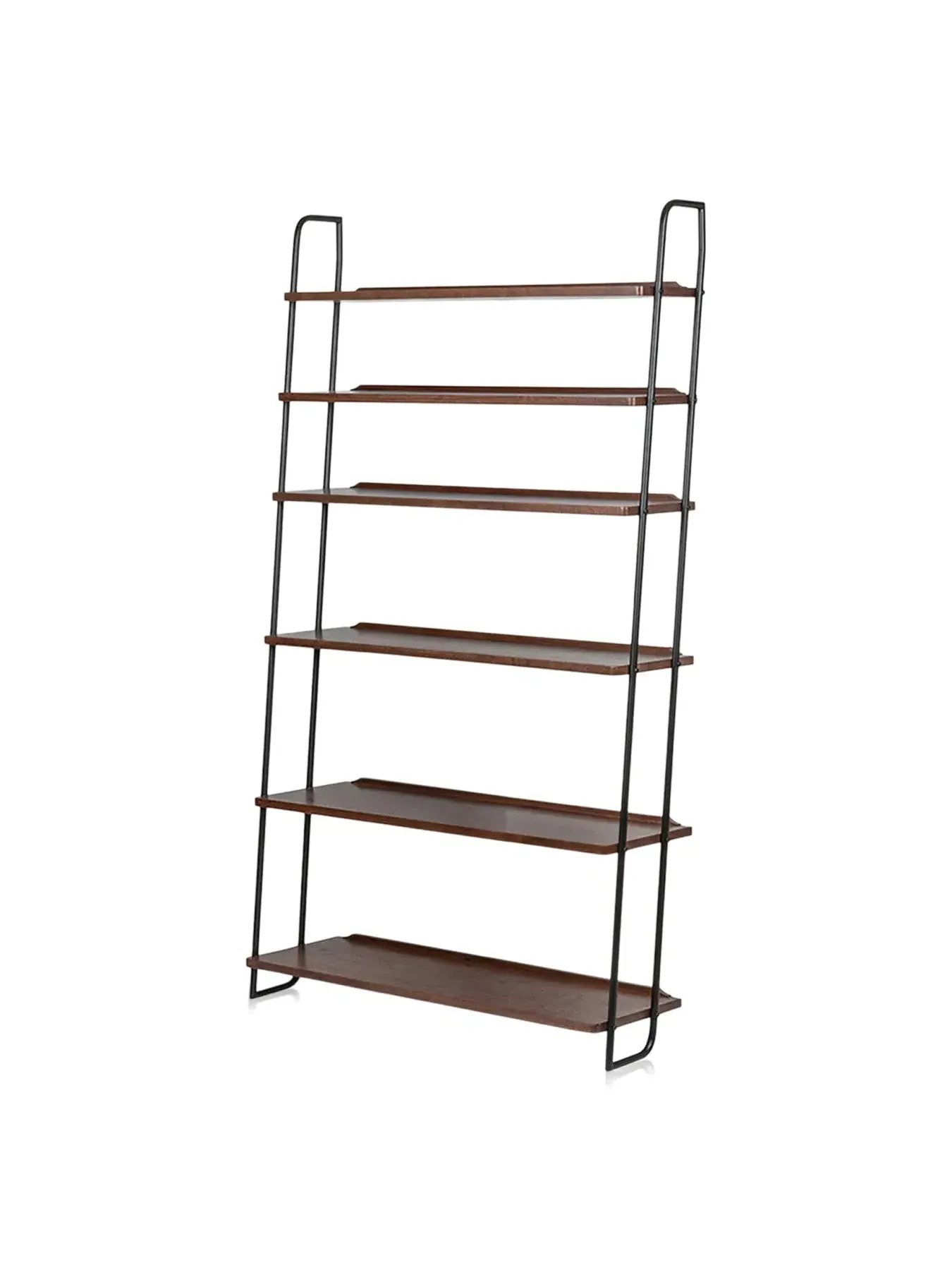 Wide Lean-To Shelves - Brown, Dark Wood image