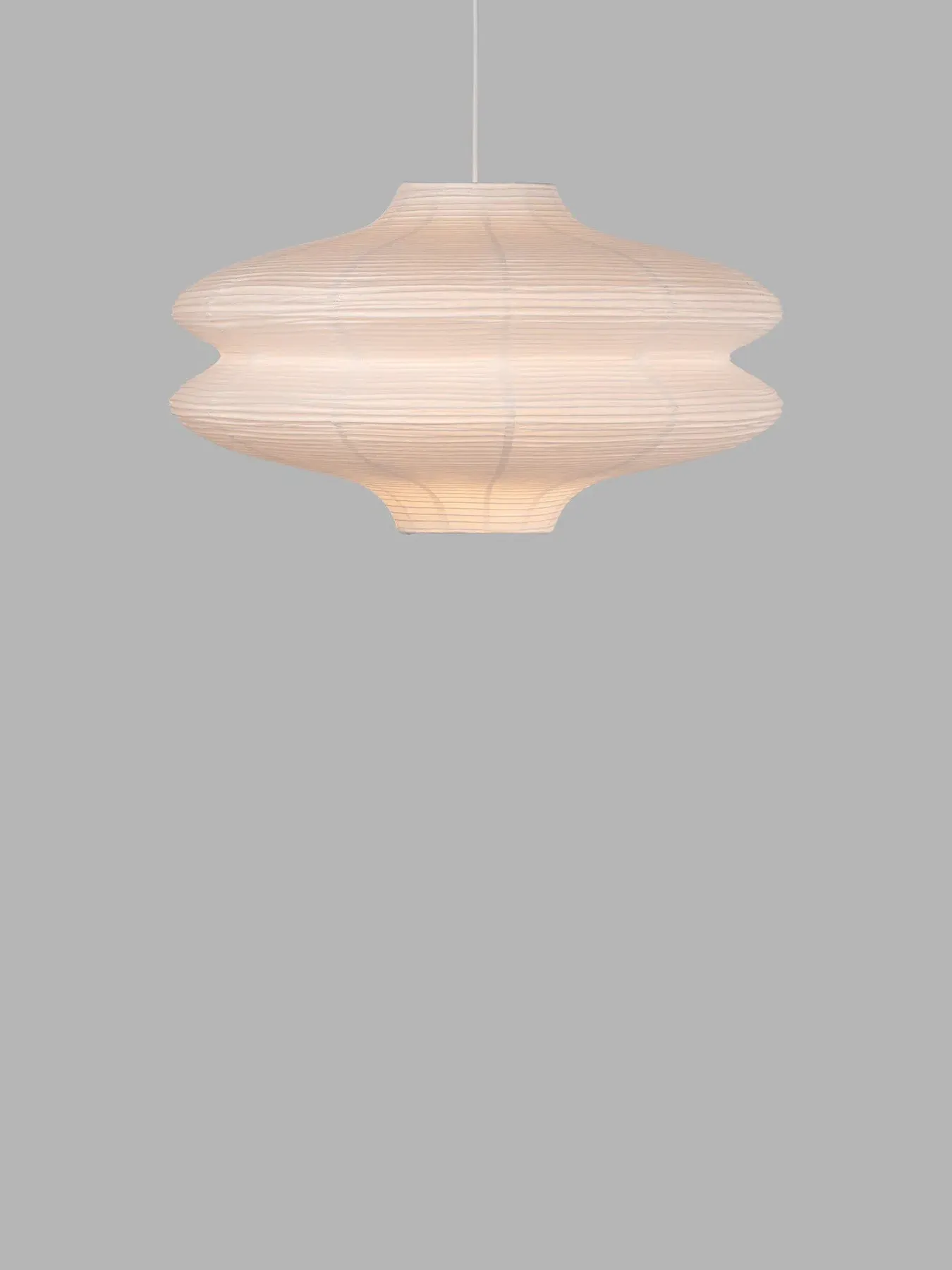 Wide Pendant Light Easyfit - White, Rice Paper