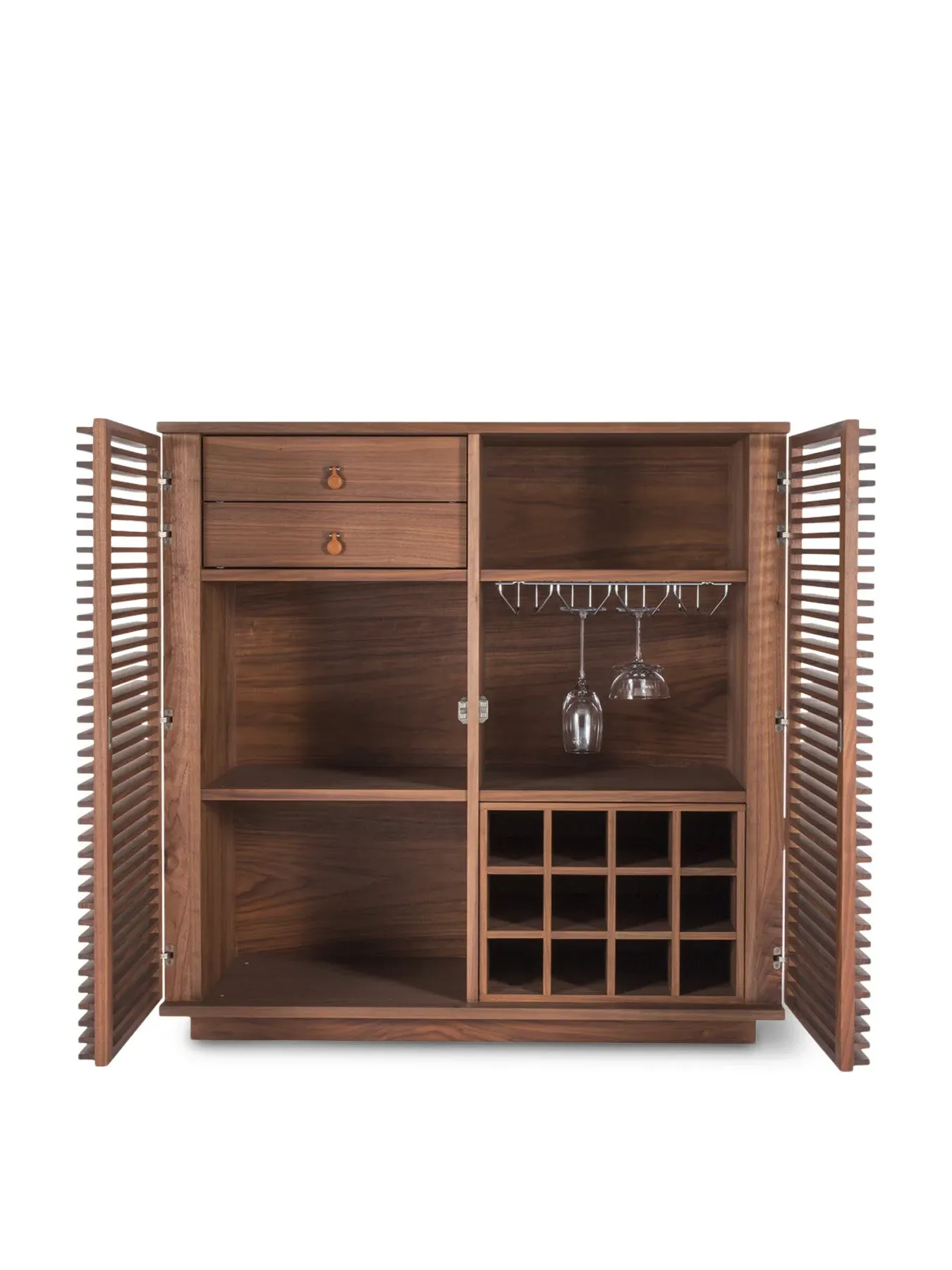 Wine Bar Cabinet - Brown, Walnut