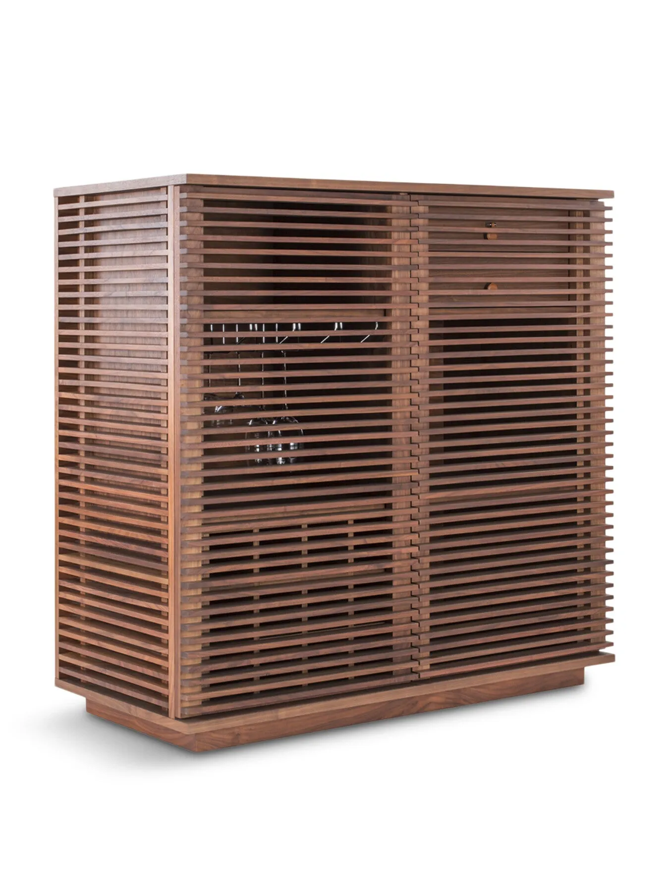 Wine Bar Cabinet - Brown, Walnut