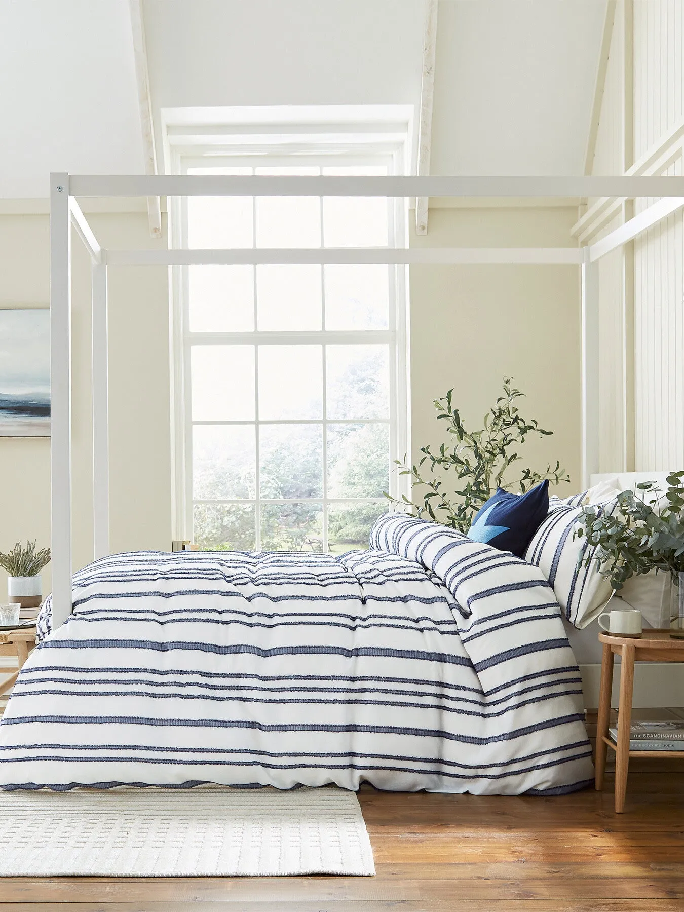 Double Duvet Cover Set - Navy, Cotton image