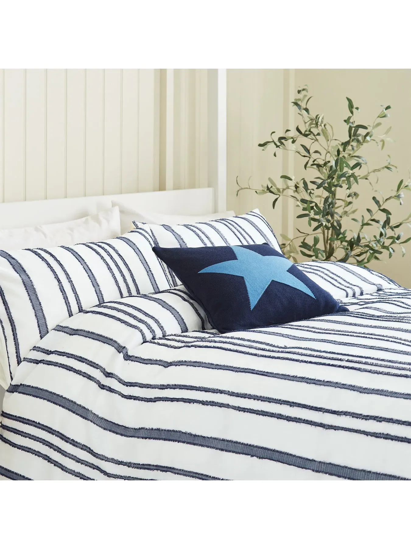 King Duvet Cover Set - Navy, Cotton