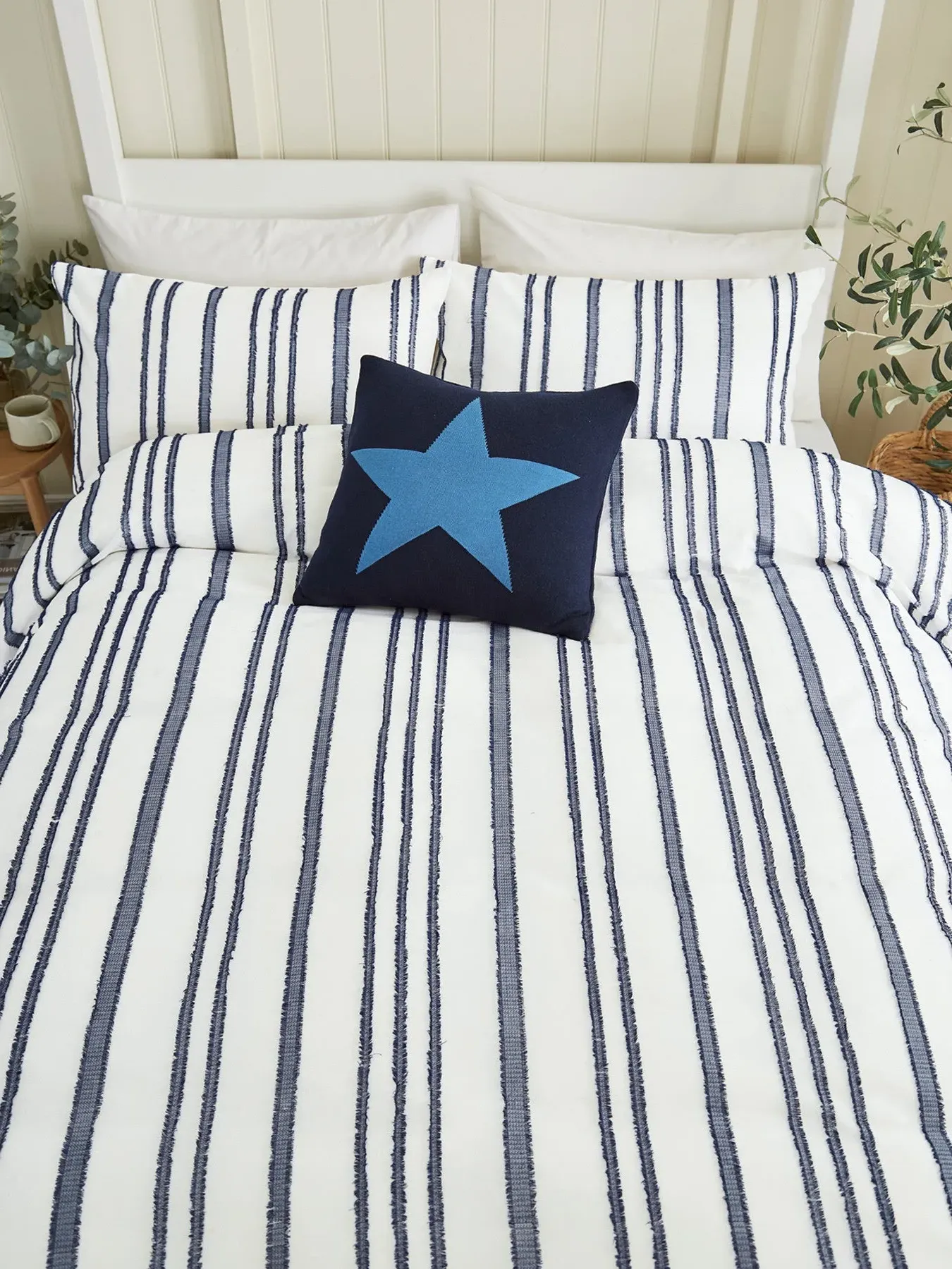 Super King Duvet Cover Set - Navy, Cotton