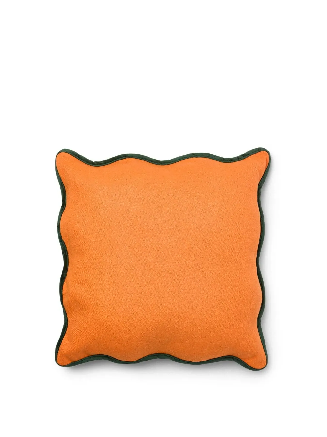 Reversible Cushion with Piped Trim - Orange, Velvet image