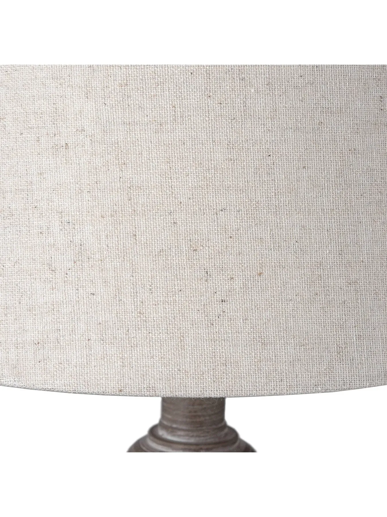 Table Lamp with Curved Base - Brown, Linen