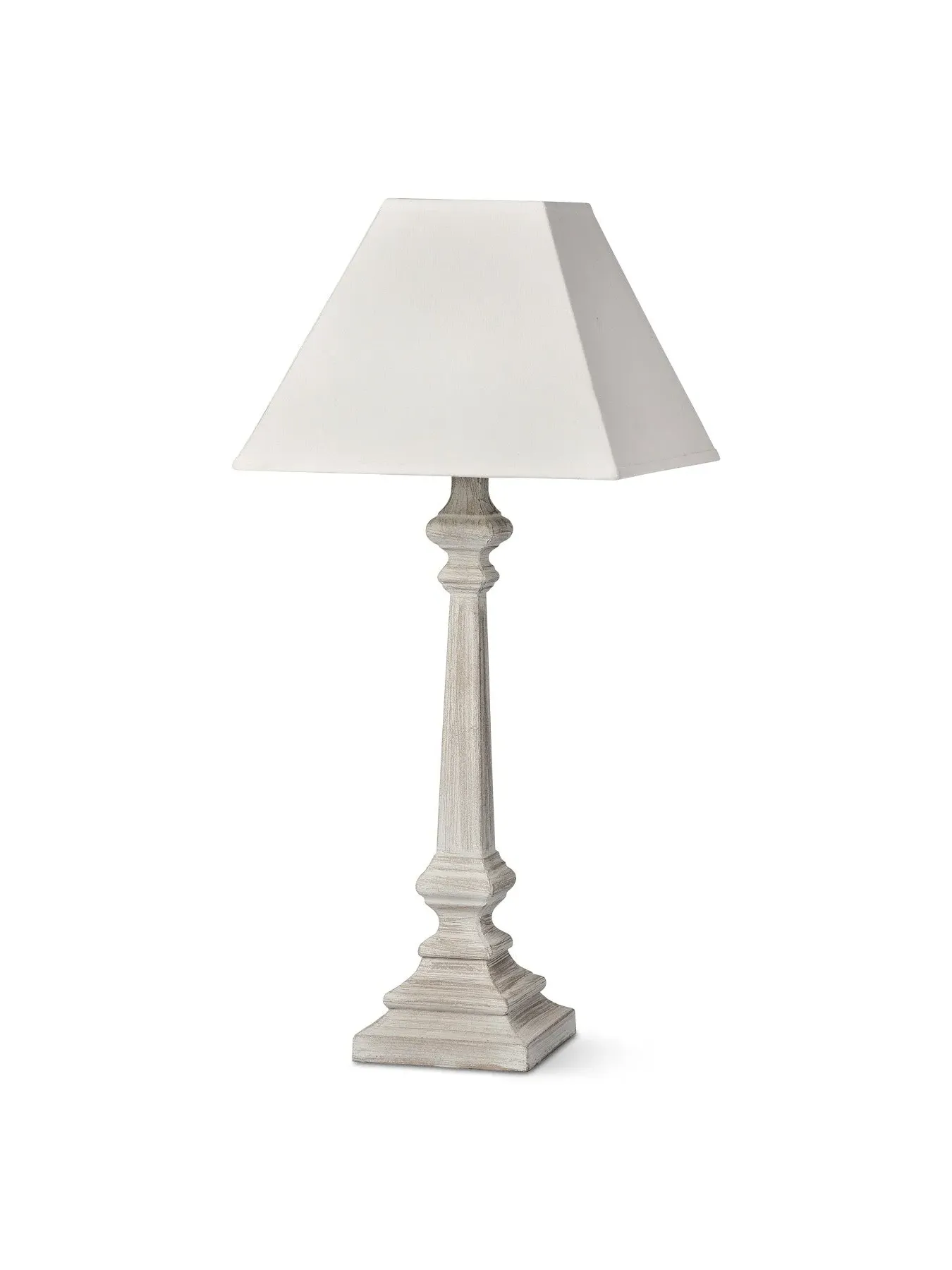 Table Lamp with Wooden Base - Linen Shade image