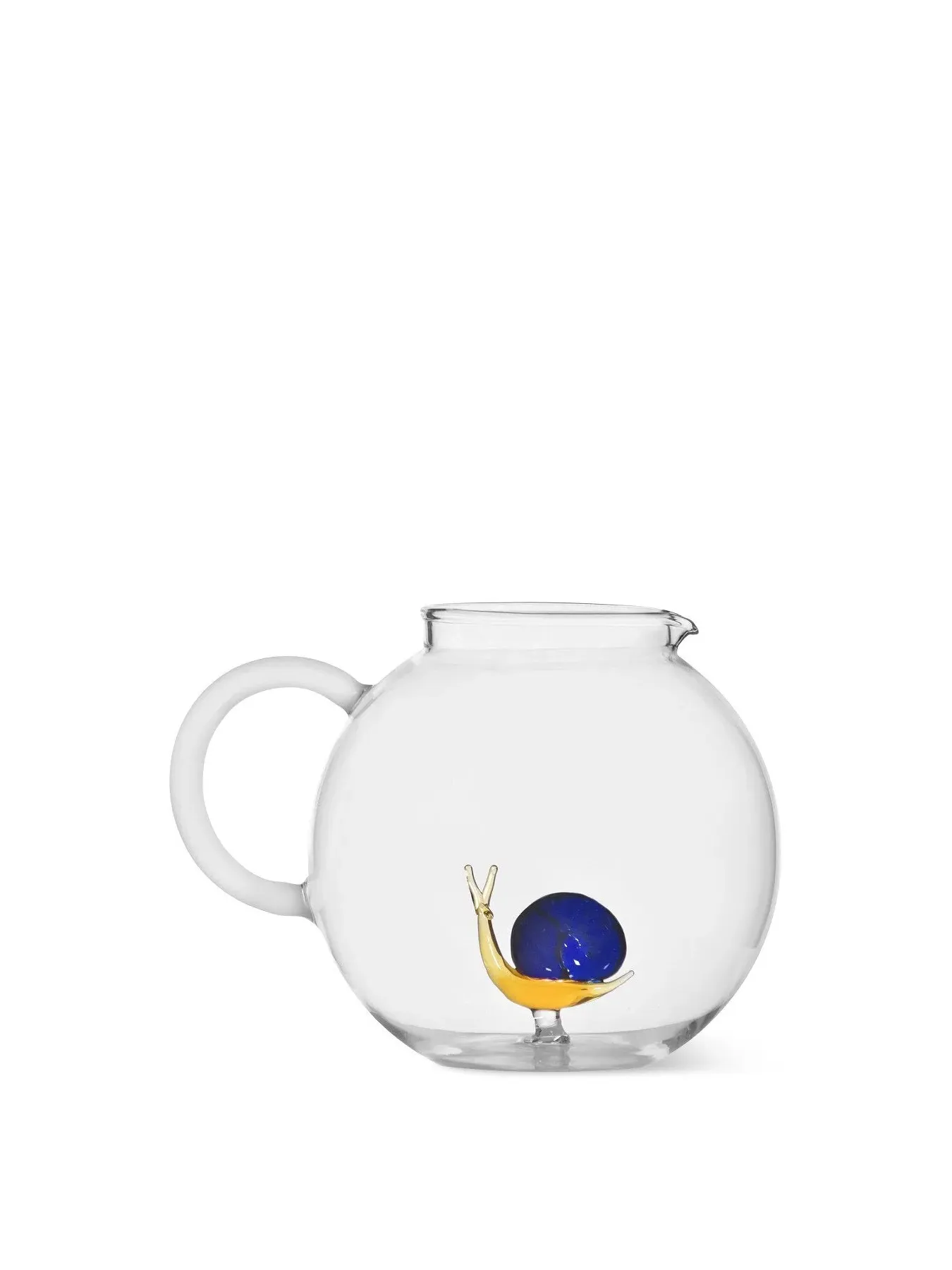 2400ml Glass Pitcher Snail Design - Blue image