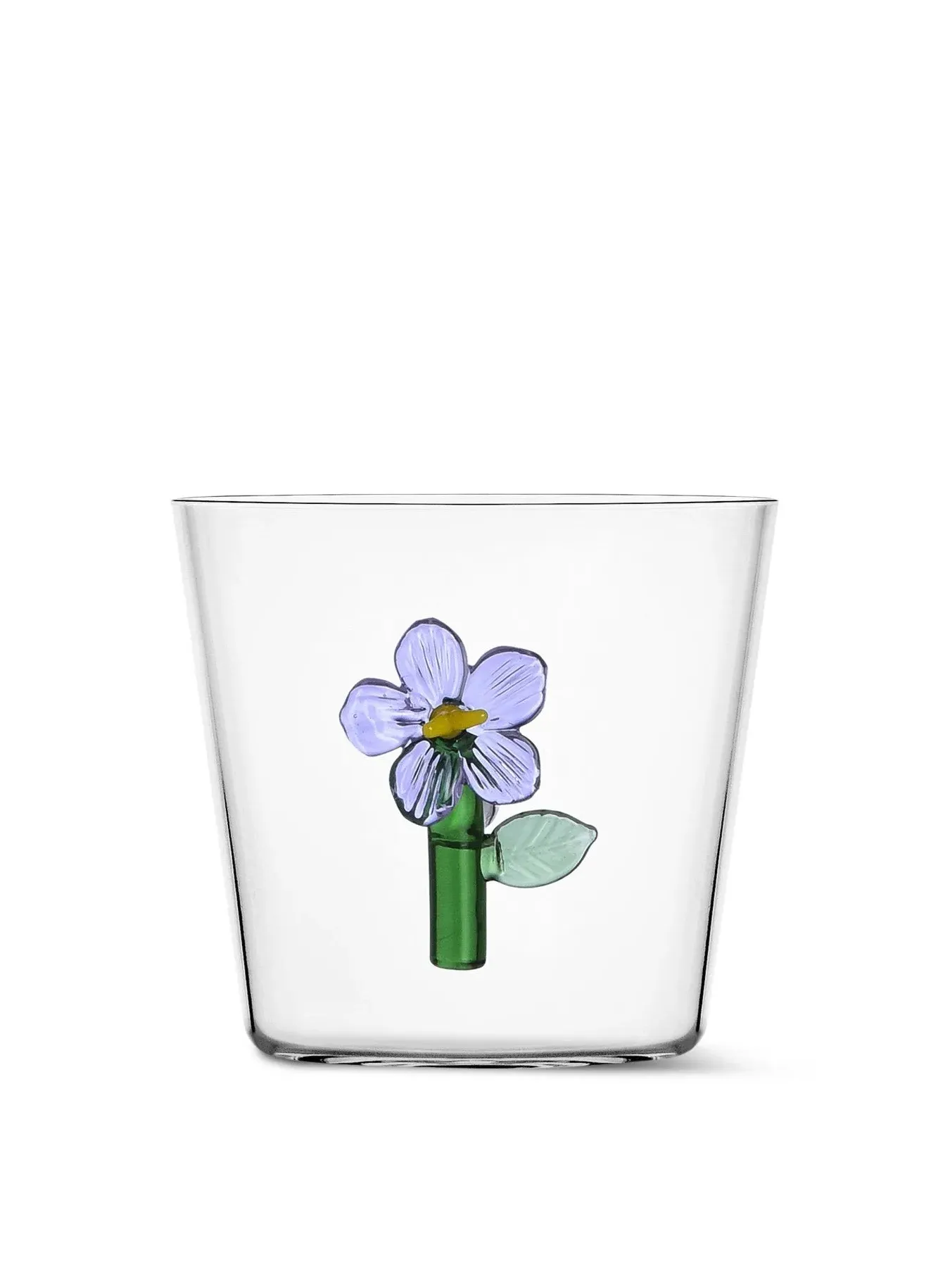 Botanical Tumbler with Flower Design - Lilac, Glass