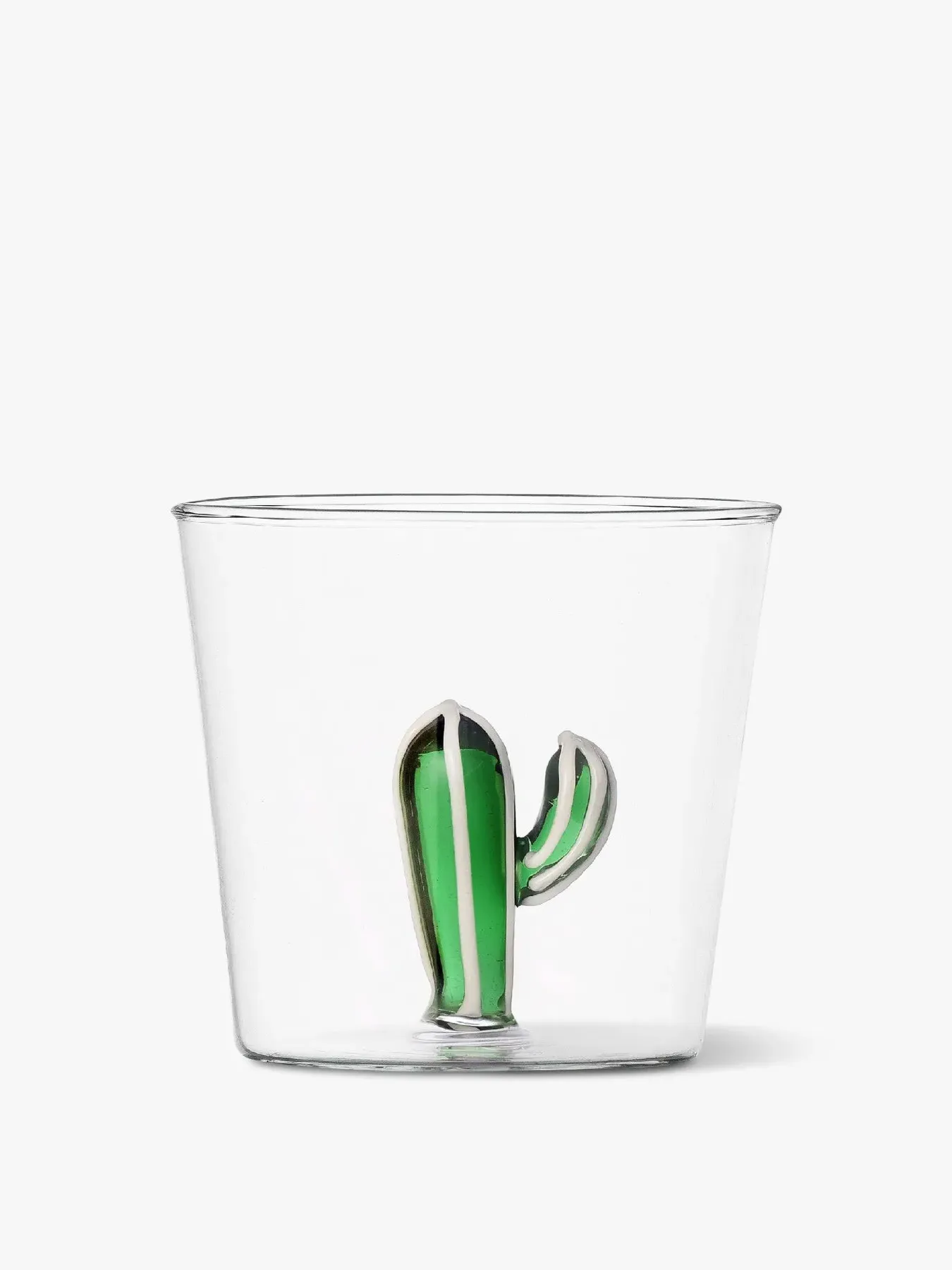 Cactus Tumbler Glass - Green, Borosilicate