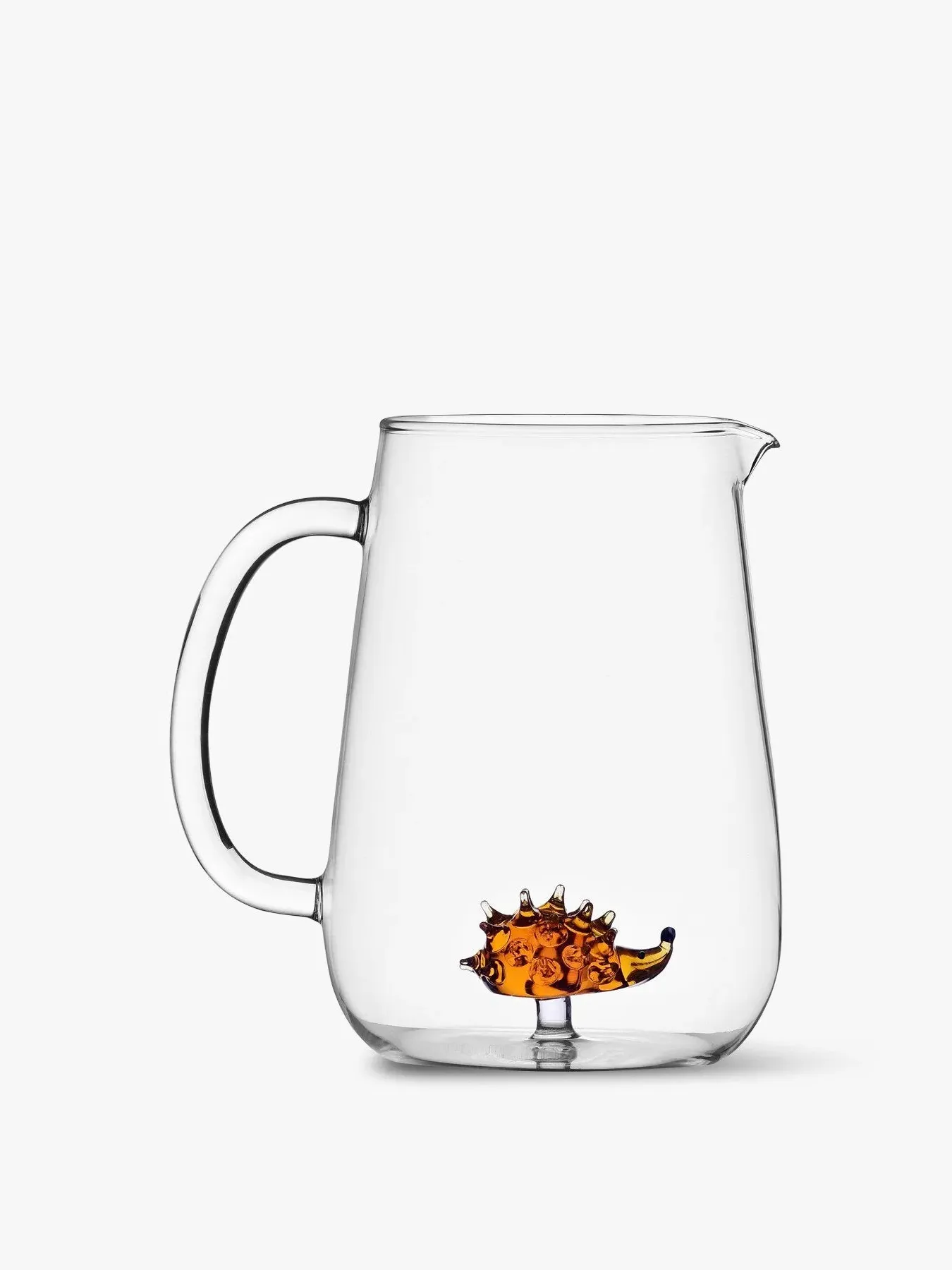 Hedgehog Pitcher - Clear Glass image