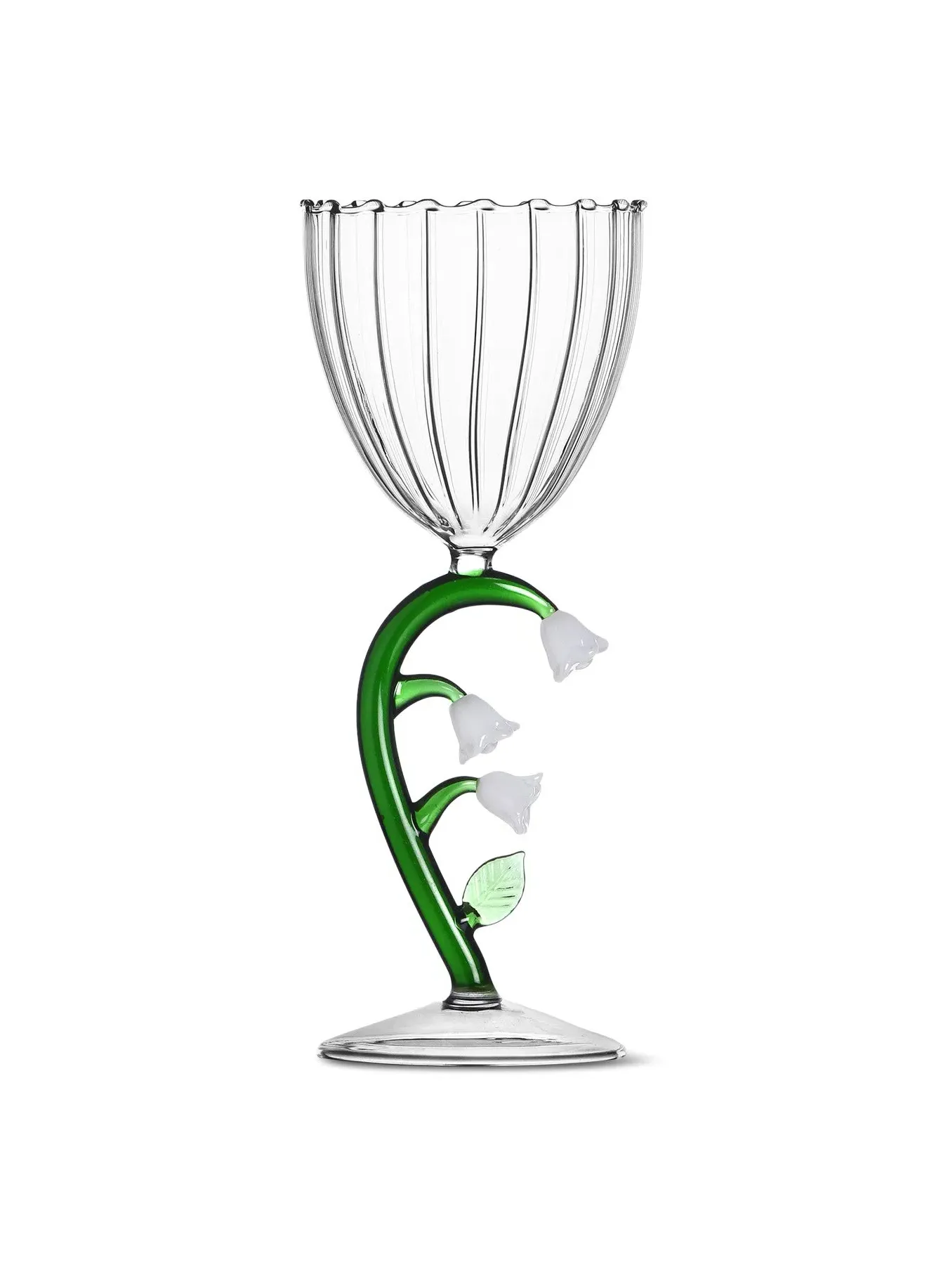 Stemmed Glass Flower - White, Borosilicate image