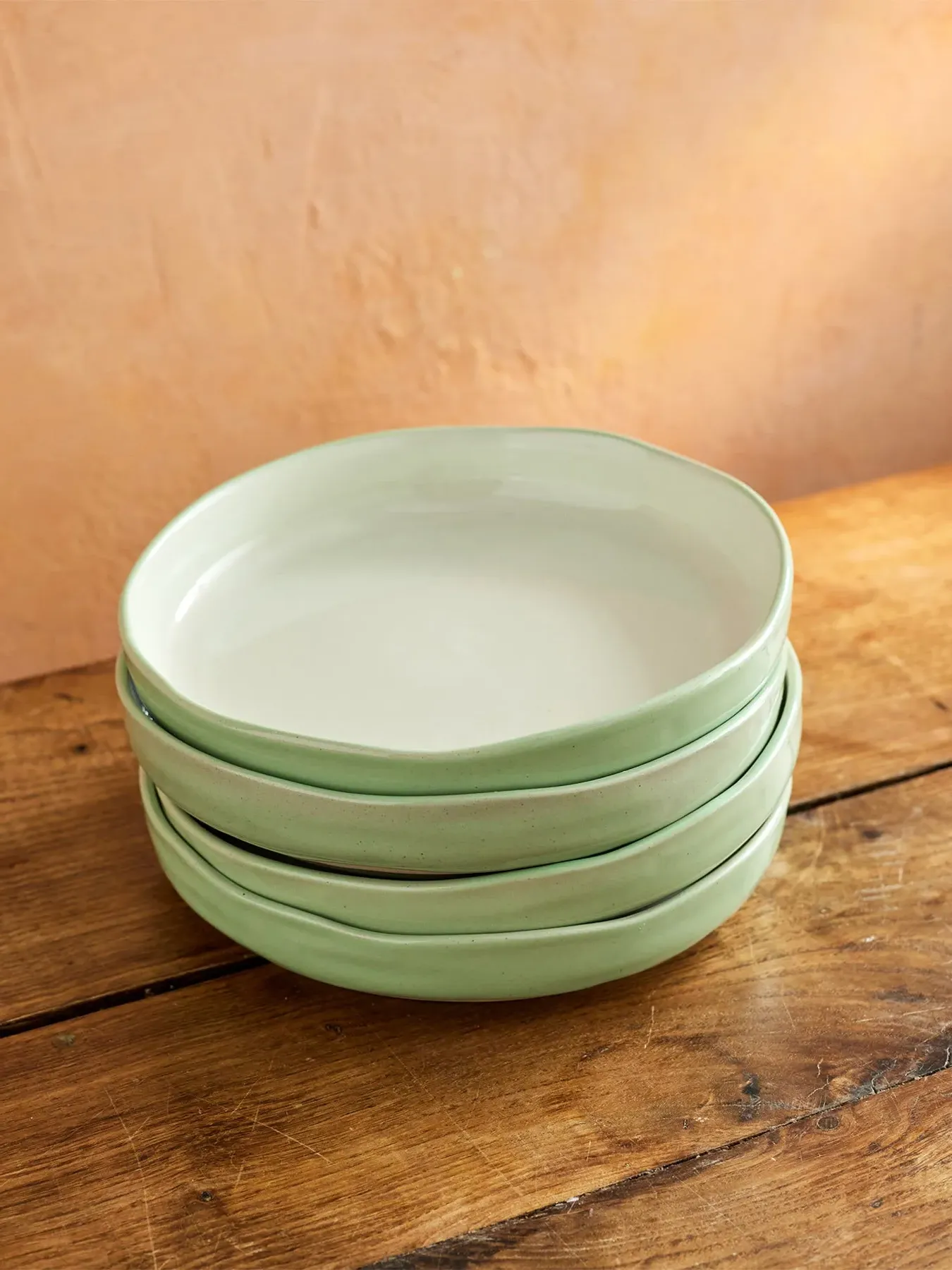 4-Piece Bowl Set - Green, Ceramic