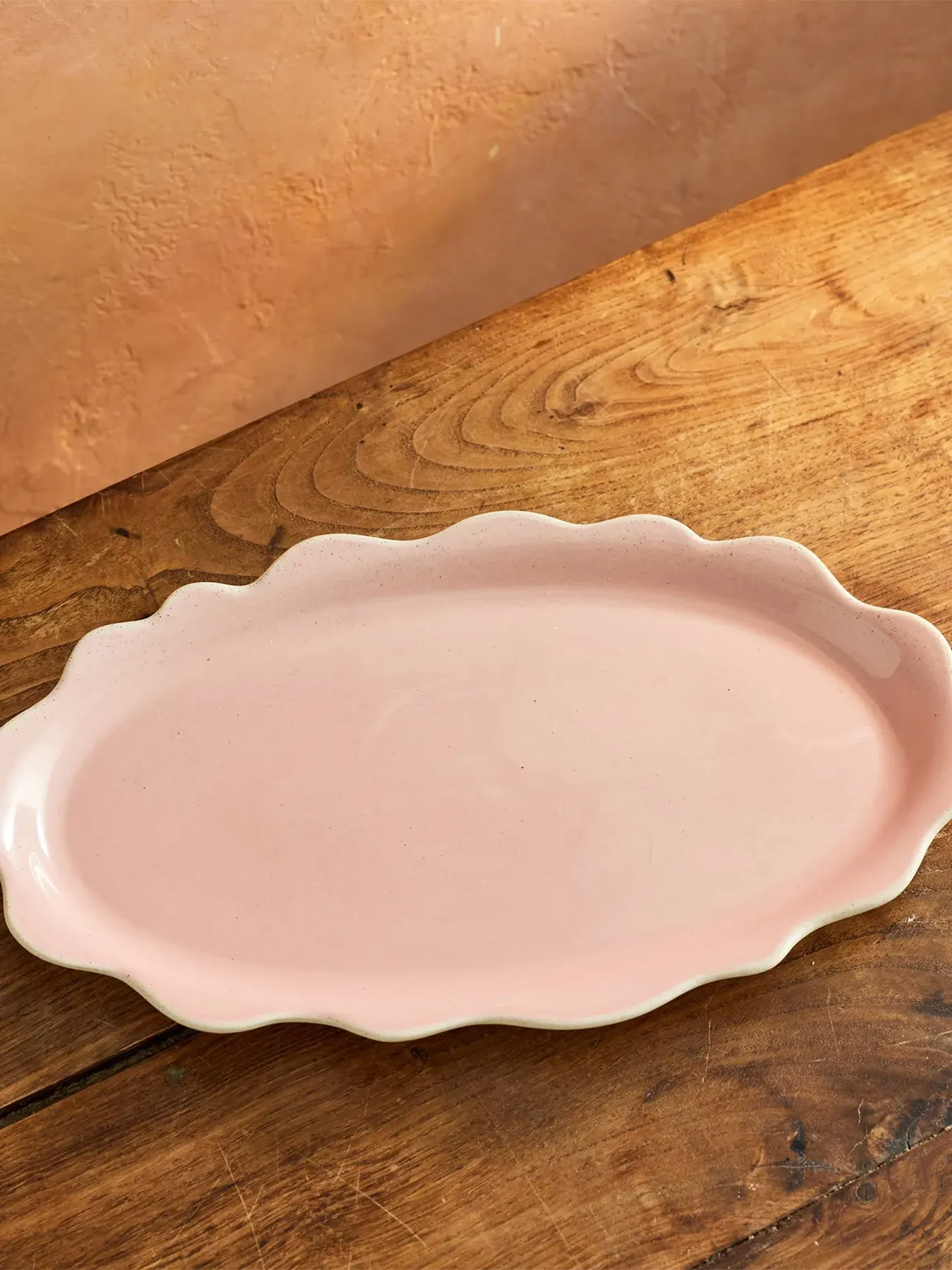 Oval Serving Platter - Pink