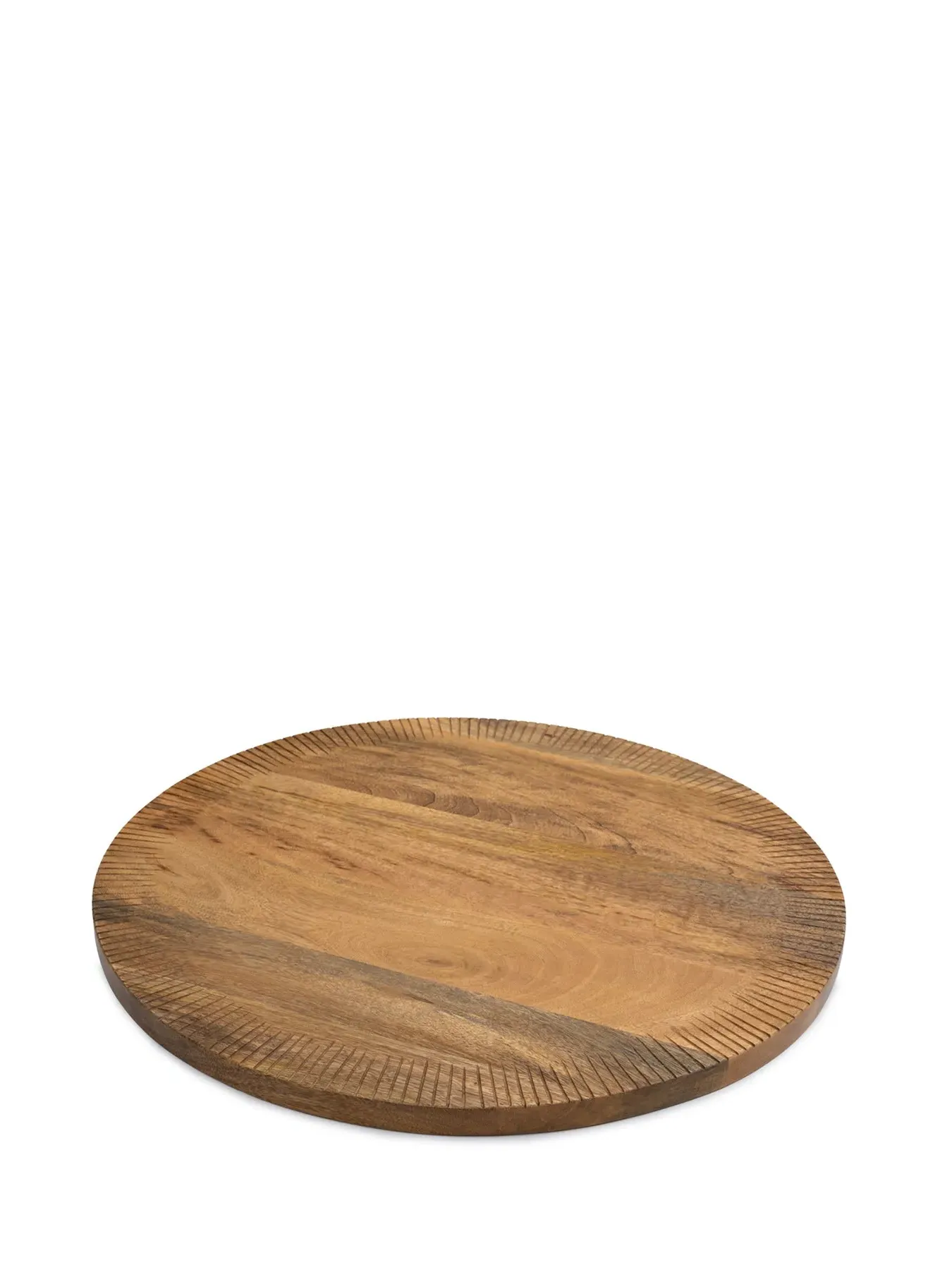 Round Serving Board - Brown, Mango Wood