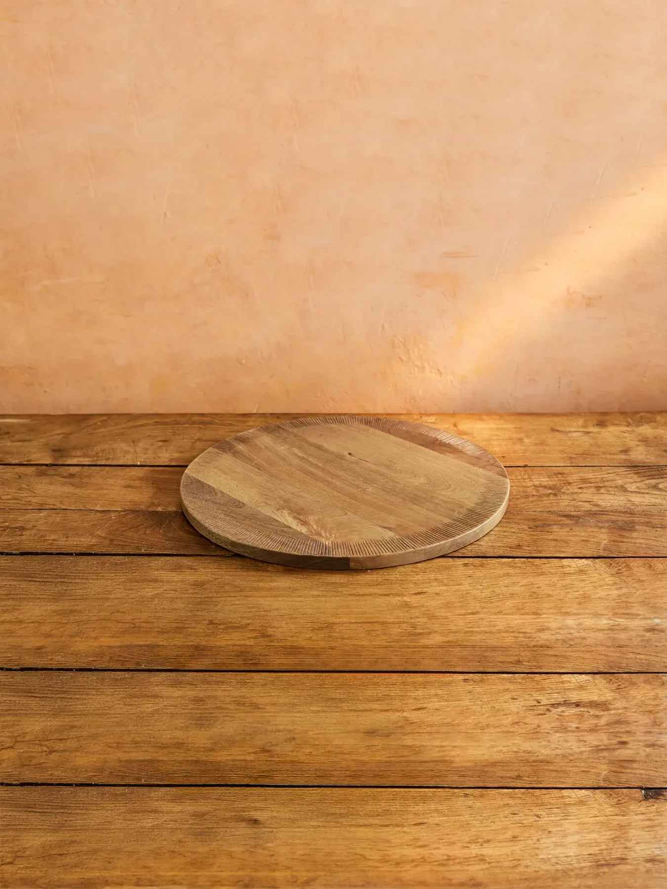 Round Serving Board - Brown, Mango Wood