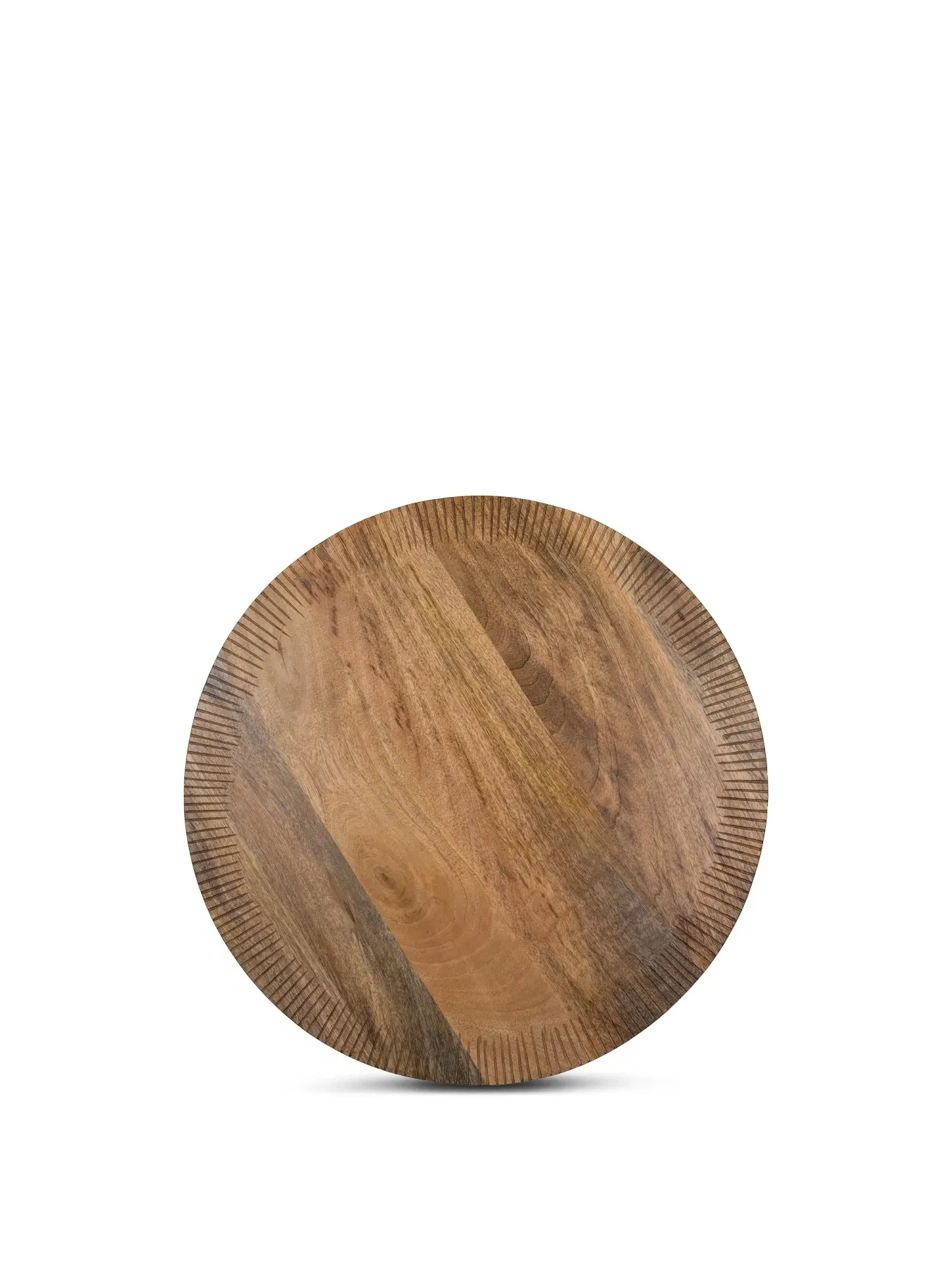 Round Serving Board - Brown, Mango Wood image