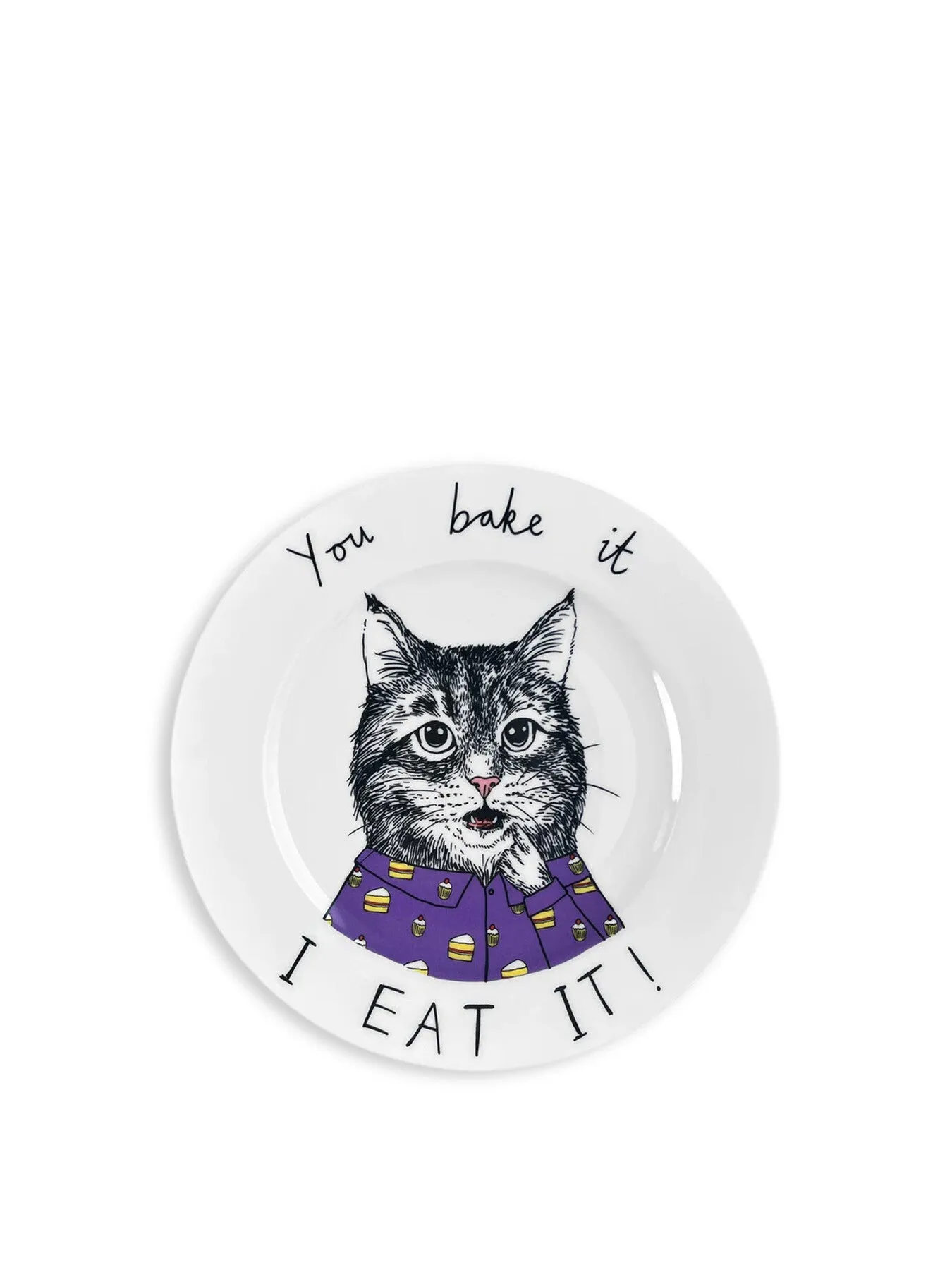 Side Plate with Cat Design - Ceramic image