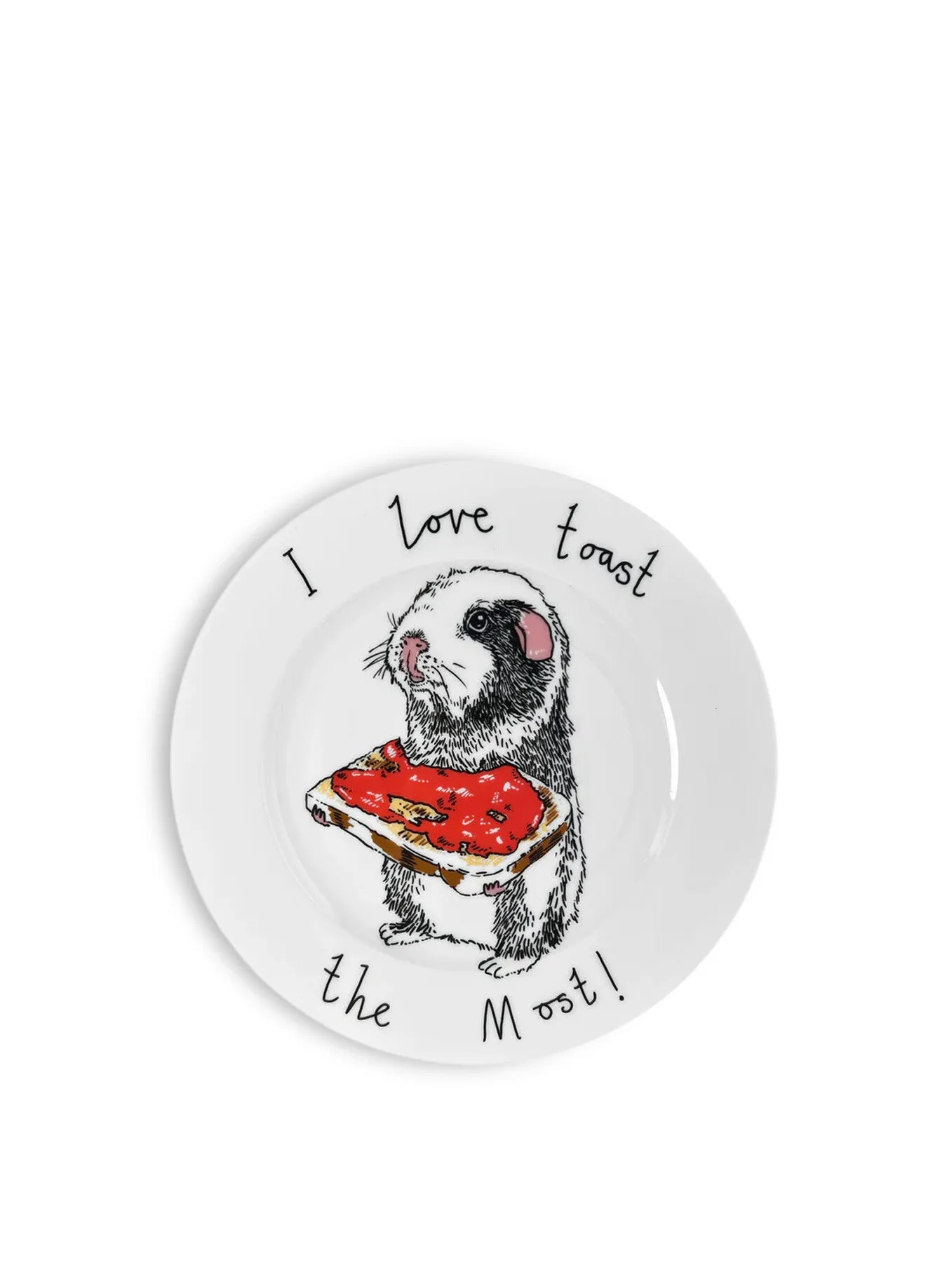 Side Plate with Toast Design - Ceramic image