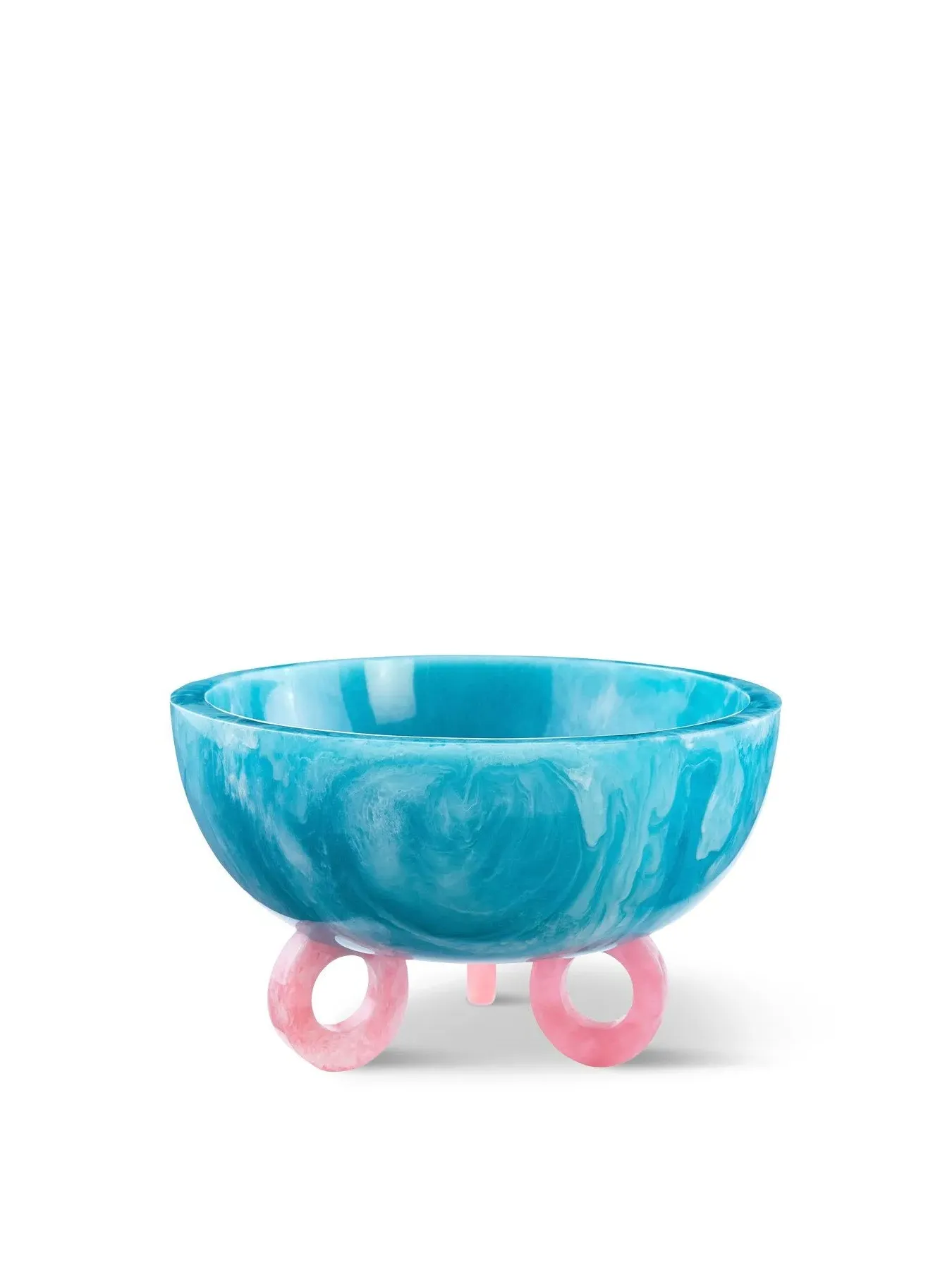 Disc Bowl with Ring Base - Turquoise, Ceramic image