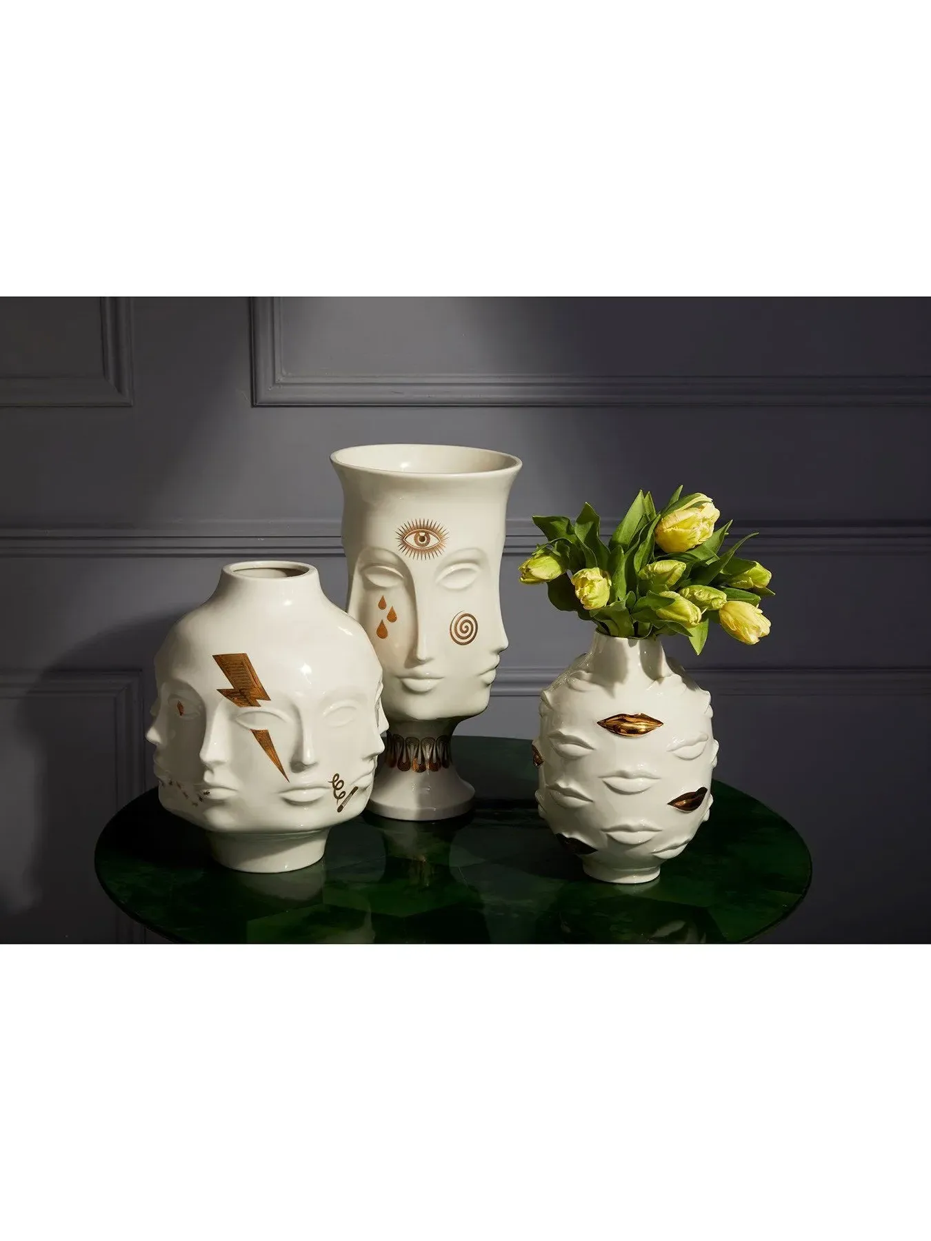Round Vase - Gilded Finish