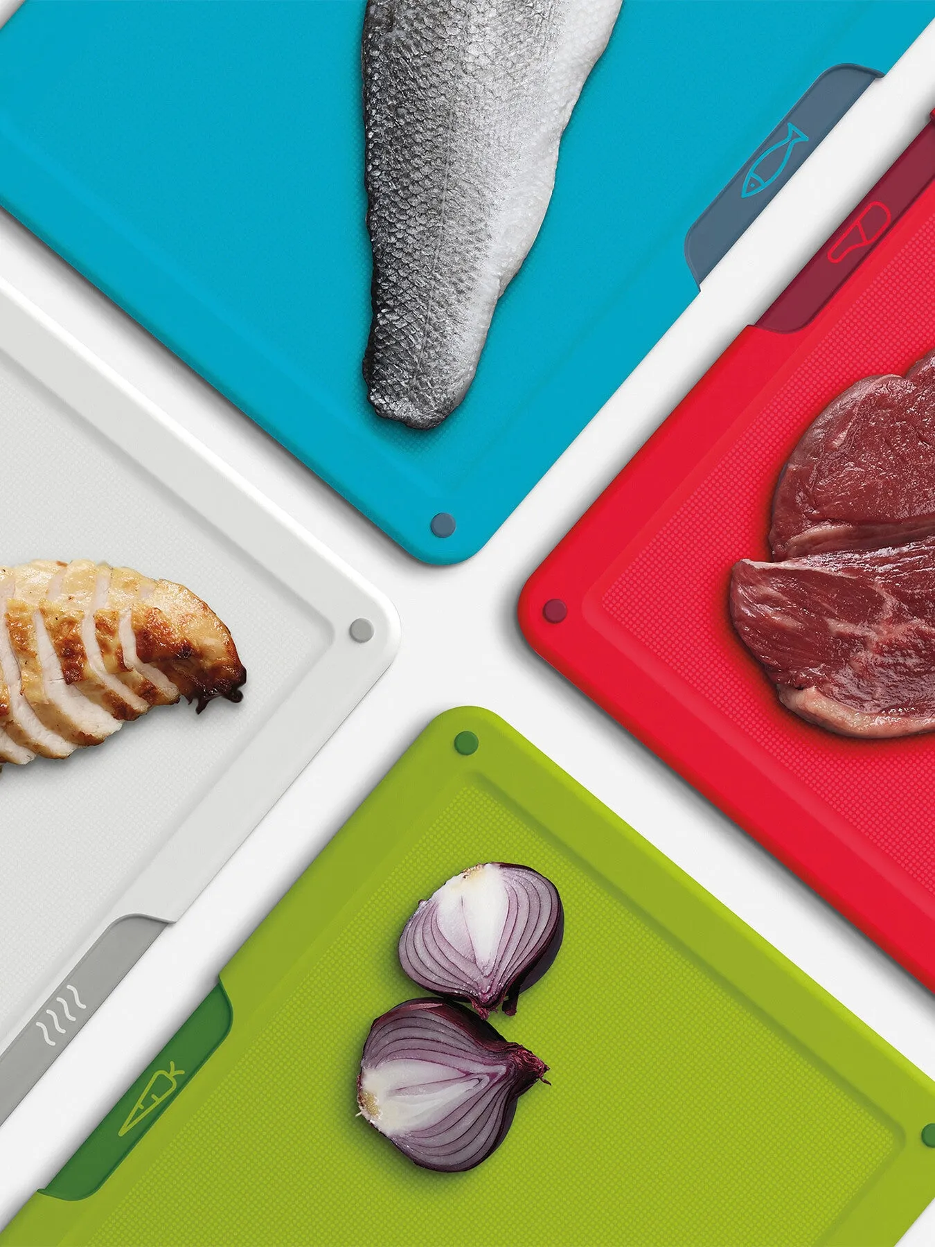 4-Piece Cutting Board Set - Silver