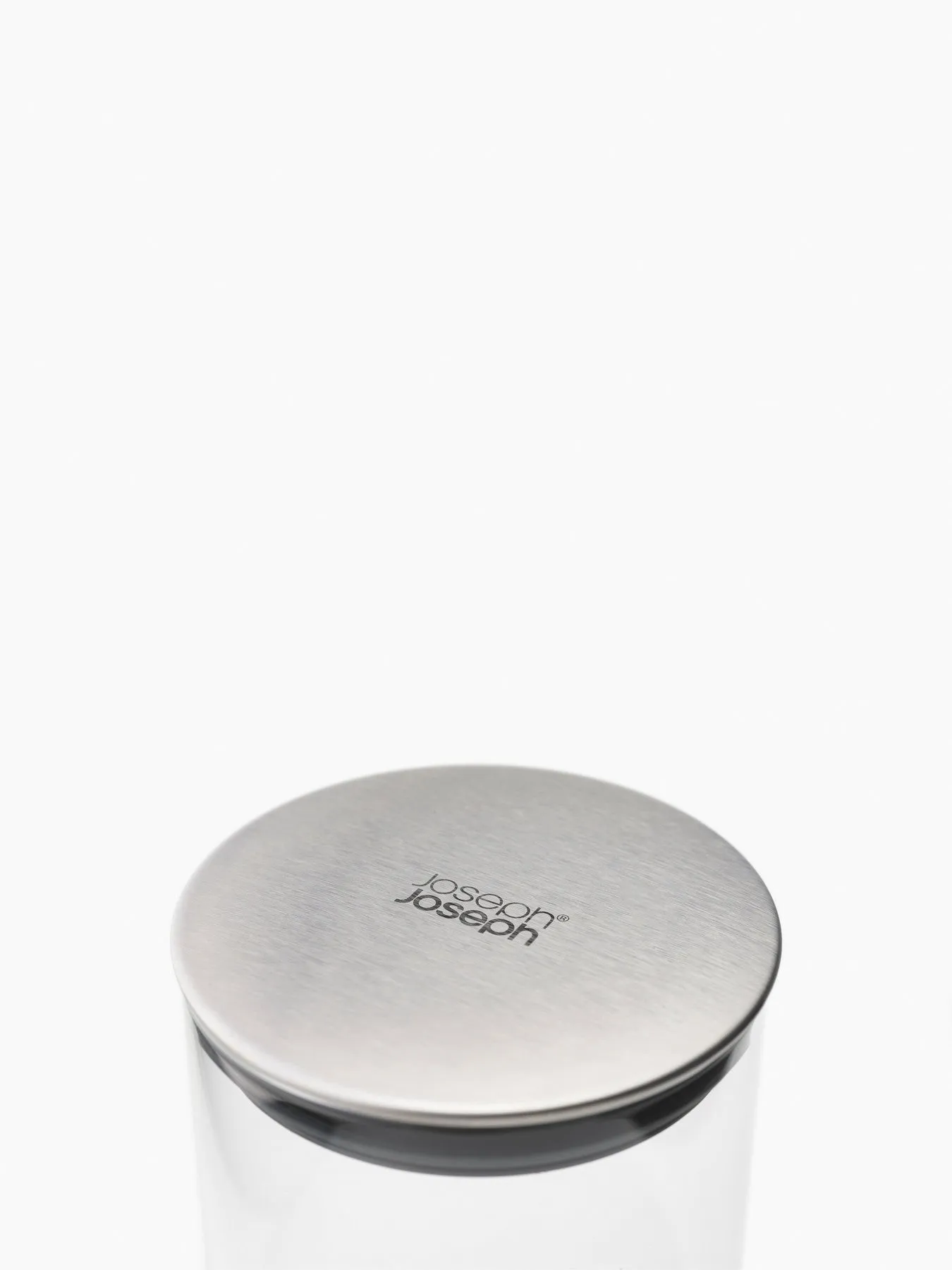 5-Piece Storage Jar Set with Stand - Steel, Glass
