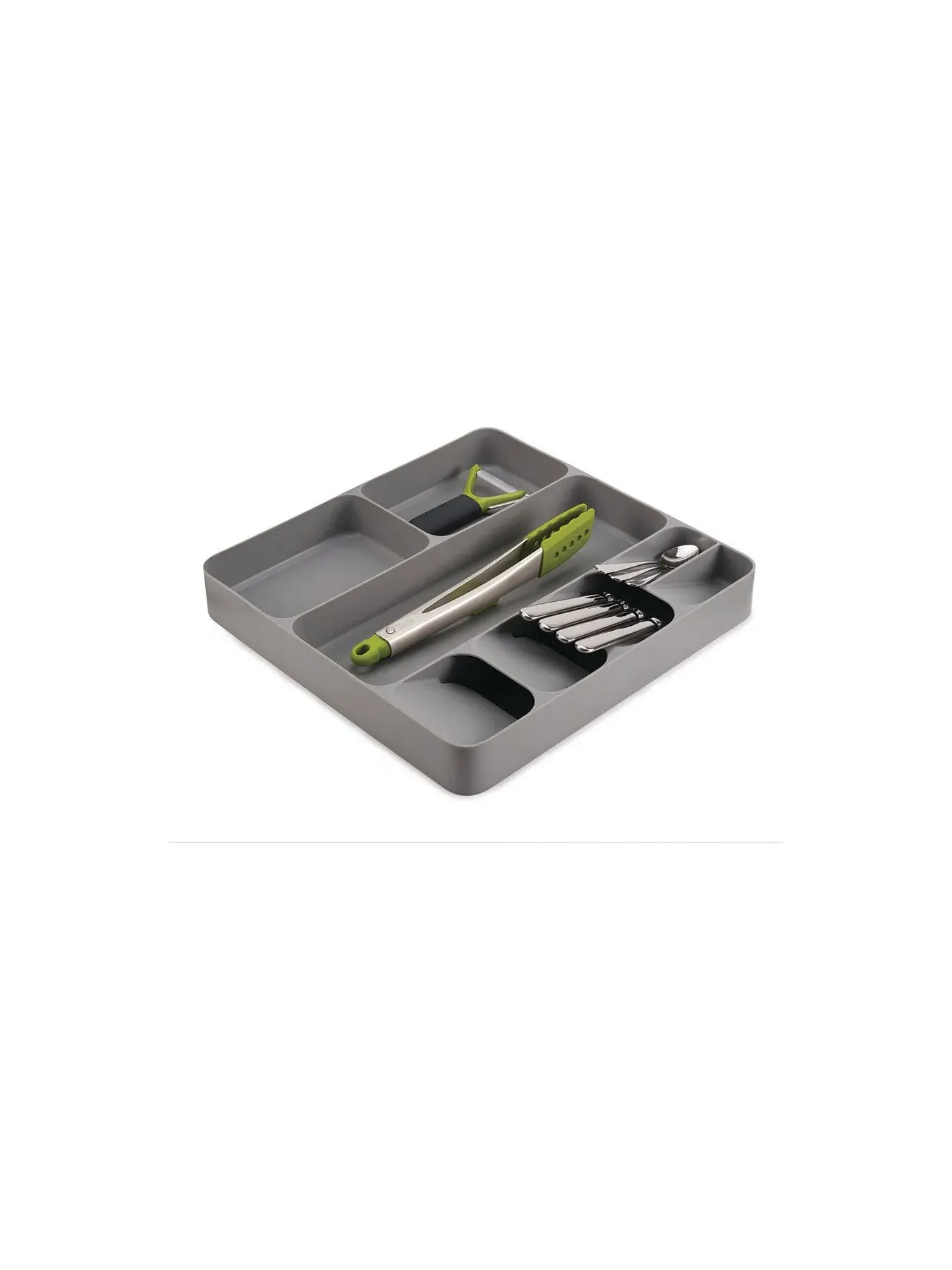 Adjustable Drawer Organiser with Compartments - Grey