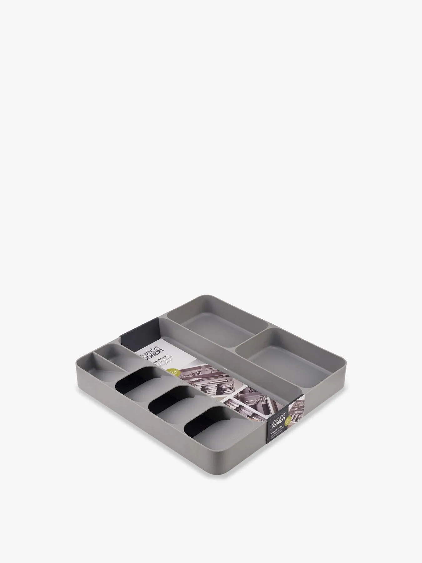 Adjustable Drawer Organiser with Compartments - Grey image