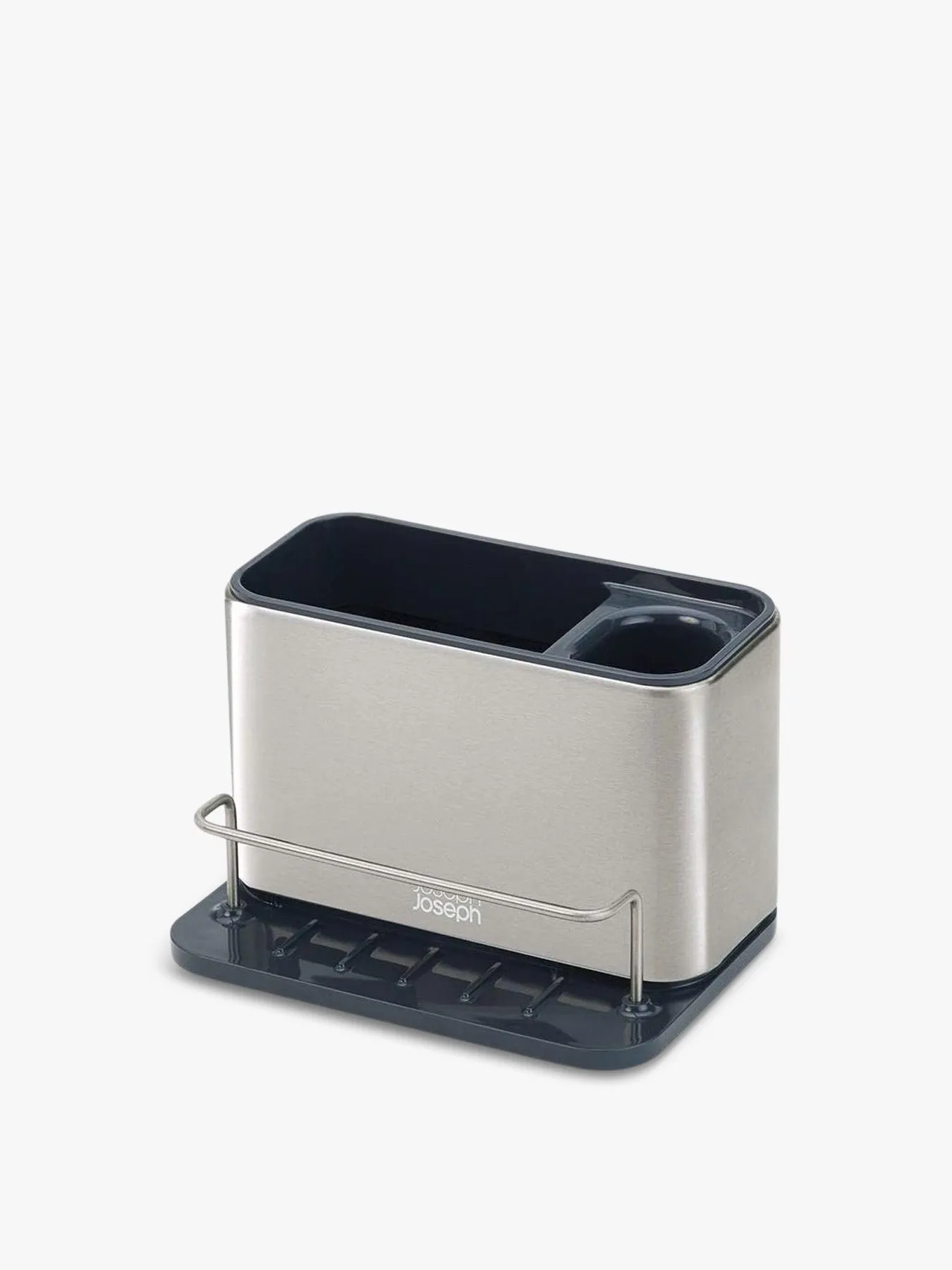 Sink Tidy Organizer with Rail - Stainless Steel image