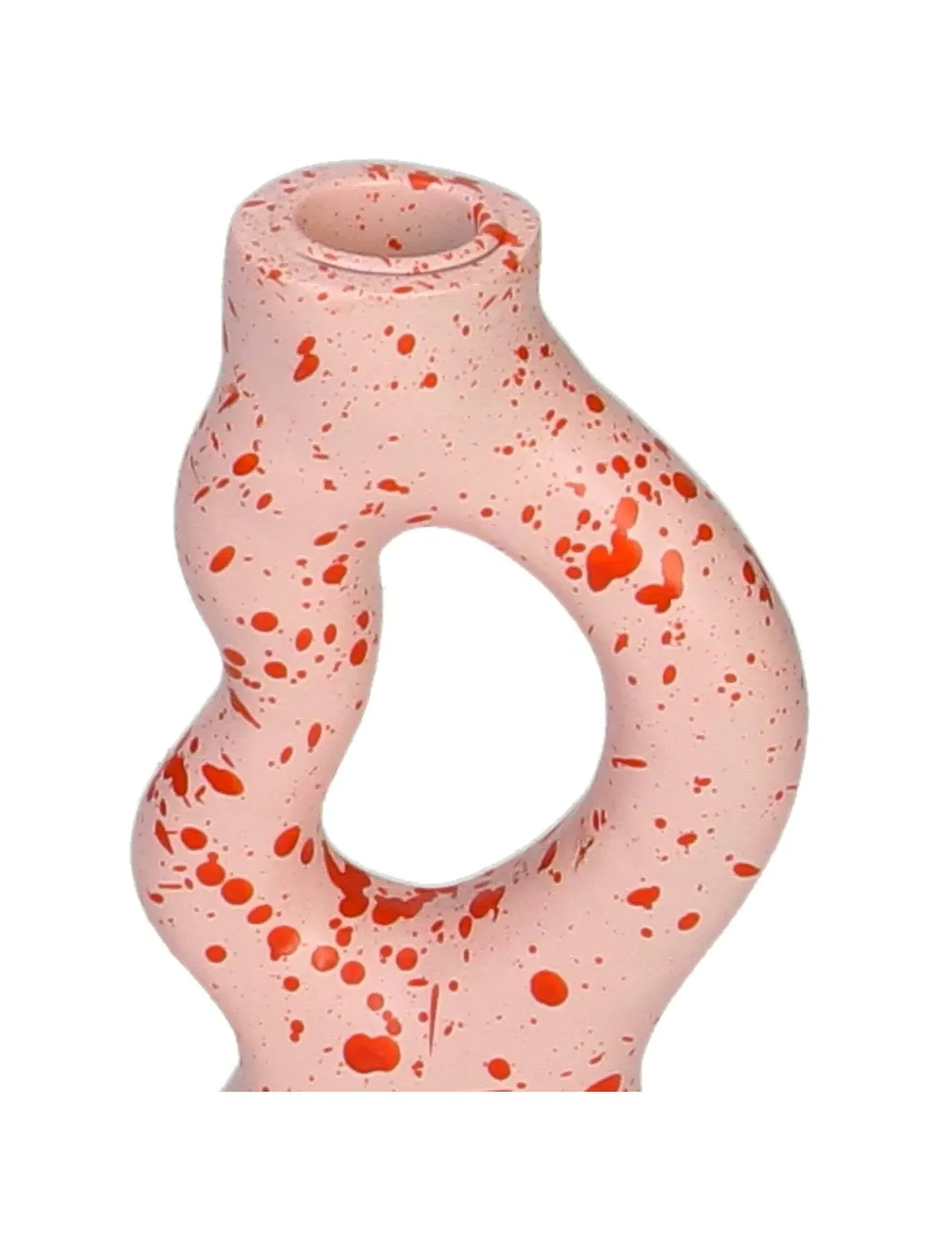 Organic Candle Stick Holder - Pink, Polyresin
