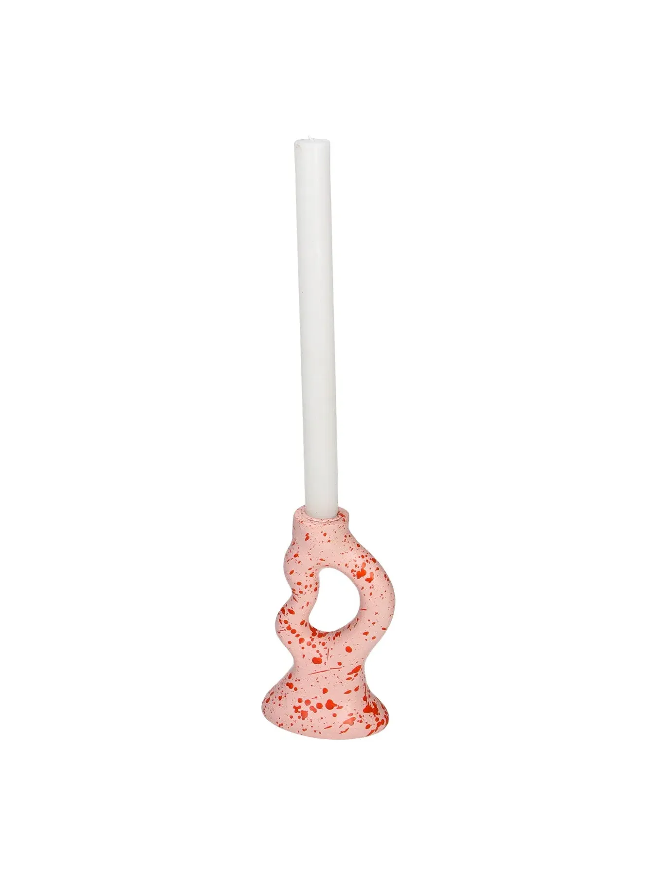 Organic Candle Stick Holder - Pink, Polyresin