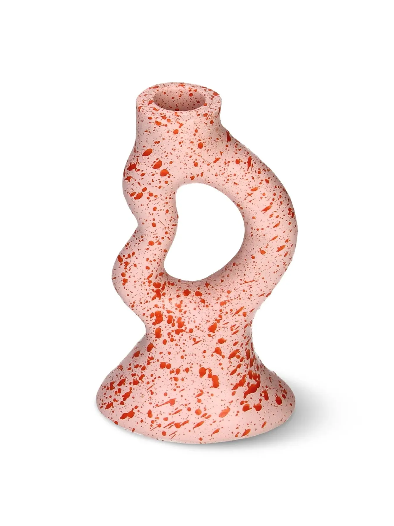 Organic Candle Stick Holder - Pink, Polyresin image