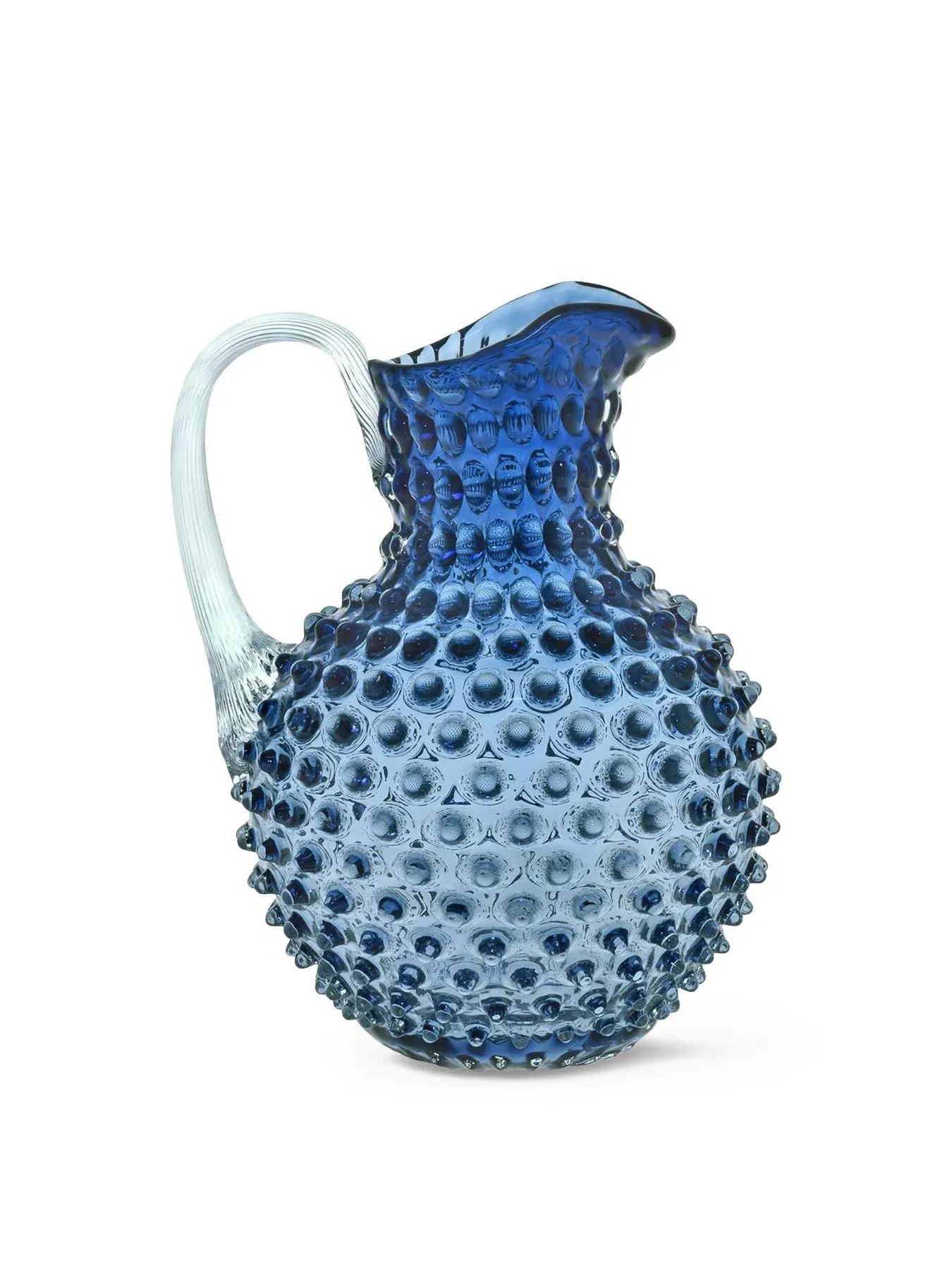 2L Glass Jug with Hobnail Texture - Blue, Glass image