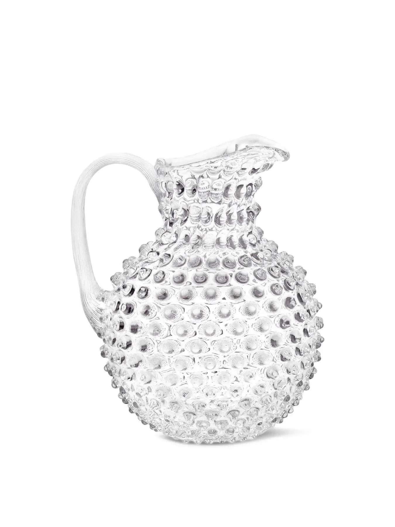 2L Glass Jug with Hobnail Texture - Clear image