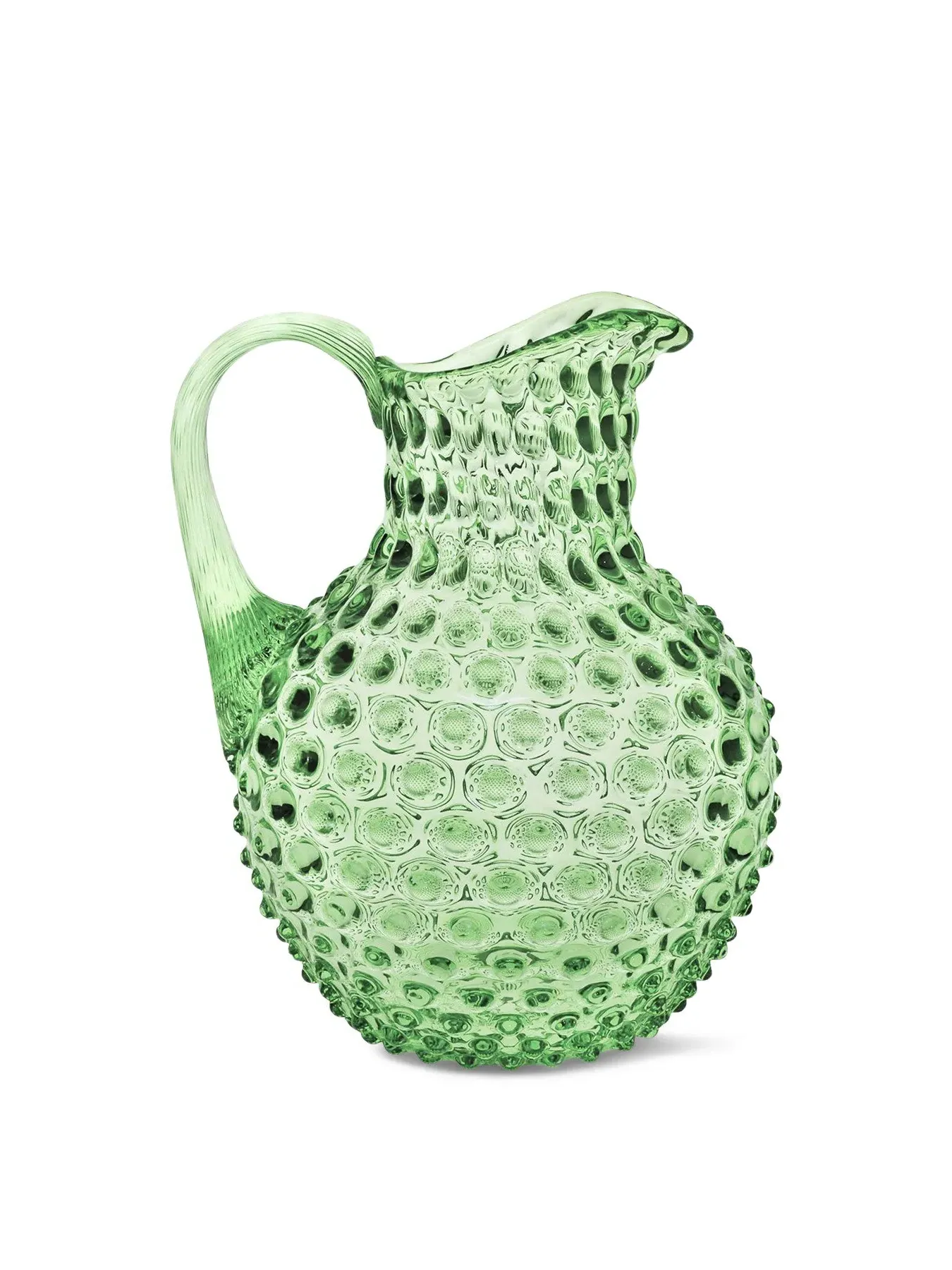 2L Hobnail Jug - Light Green, Glass image