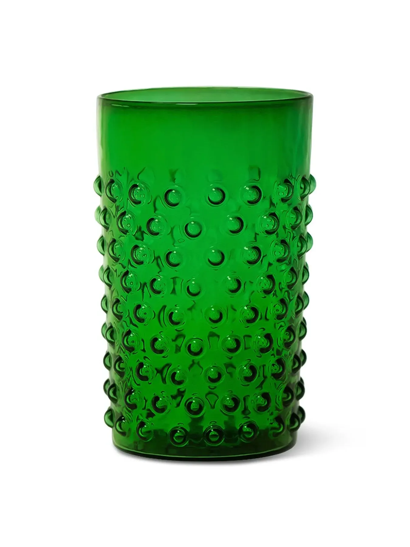 Hobnail Tumblers Set of 2 - Dark Green, Glass image