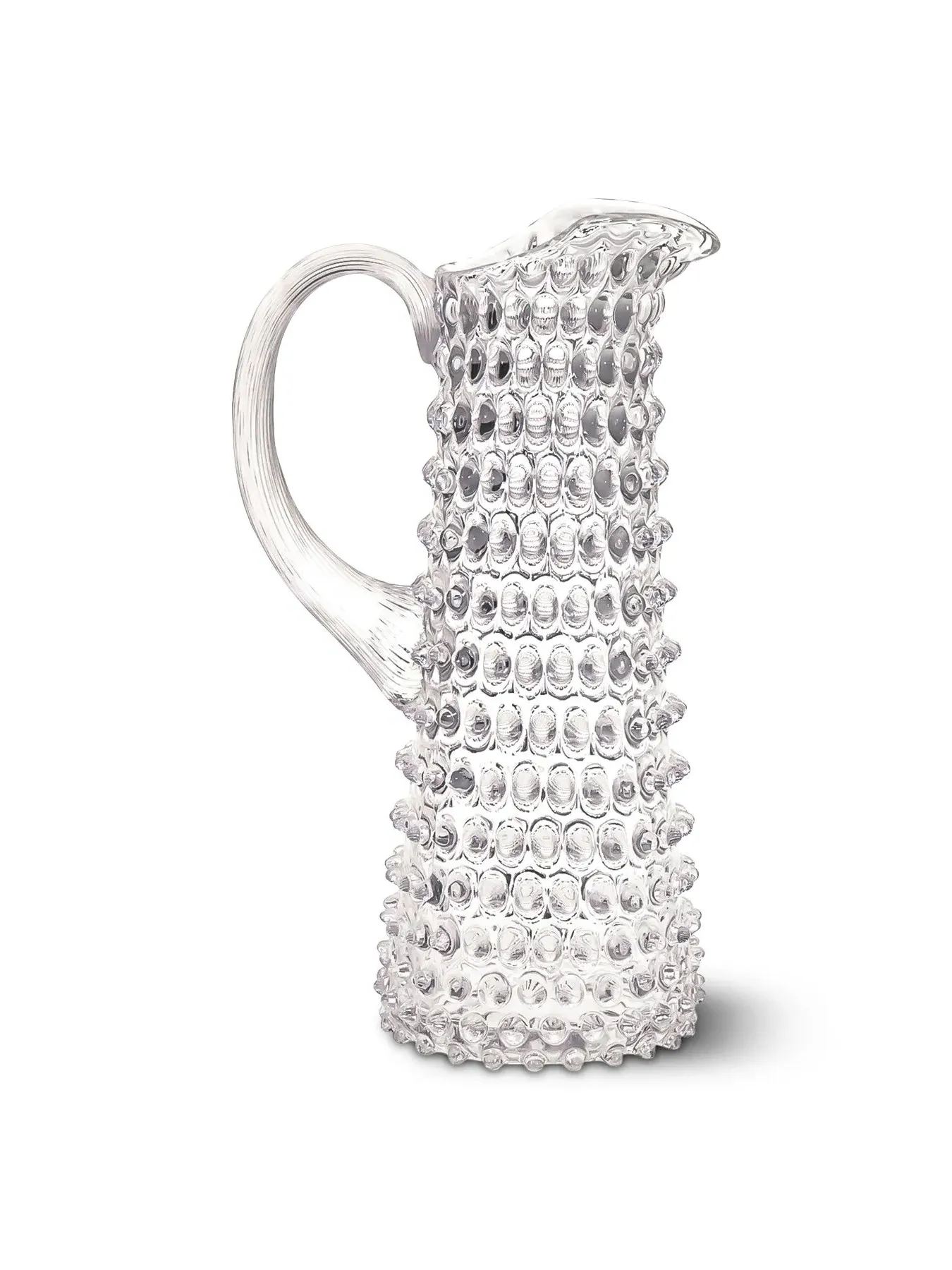 Tall Hobnail Jug - Clear, Crystal Glass image