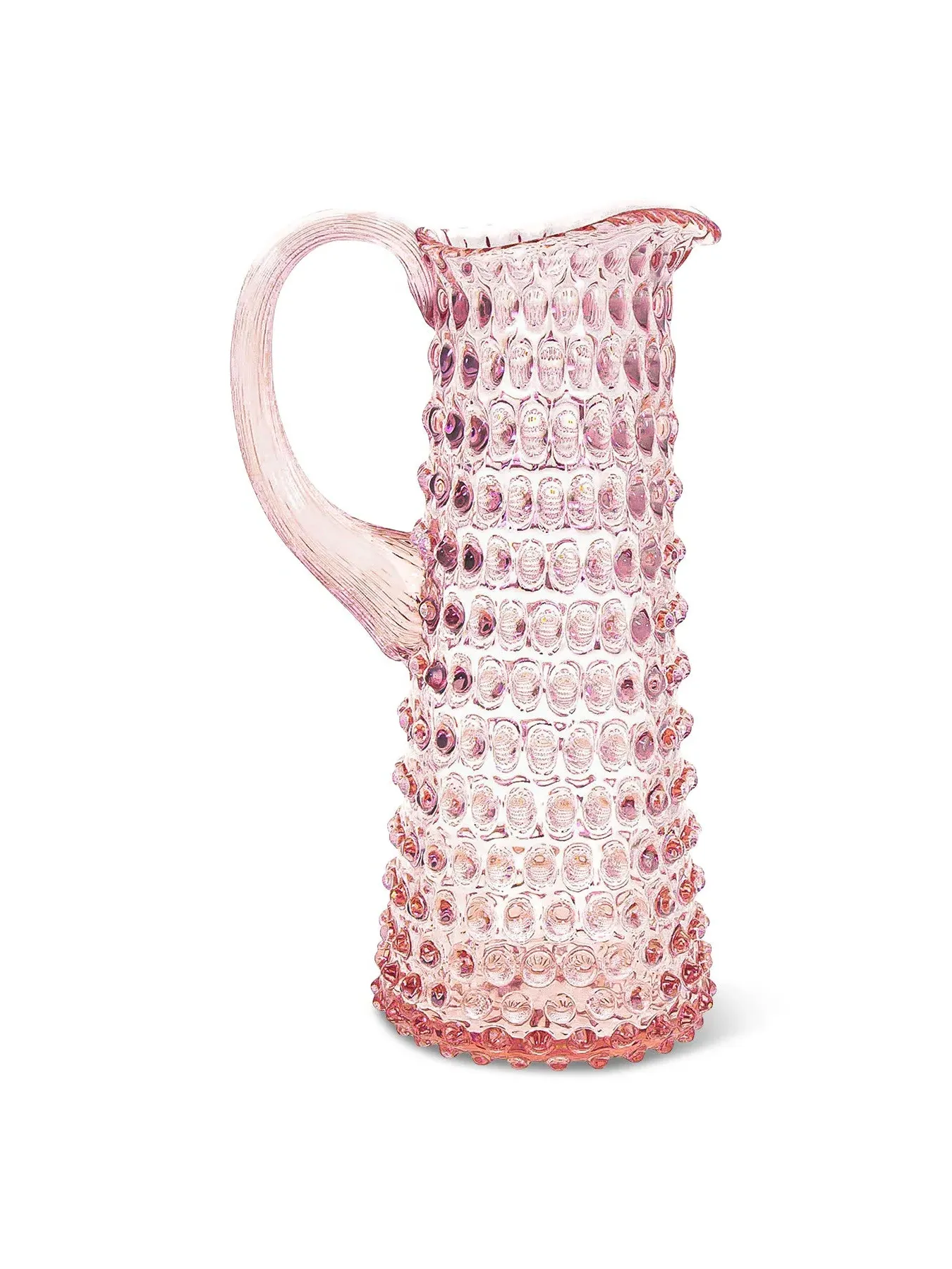 Tall Hobnail Jug - Rosaline, Crystal Glass image