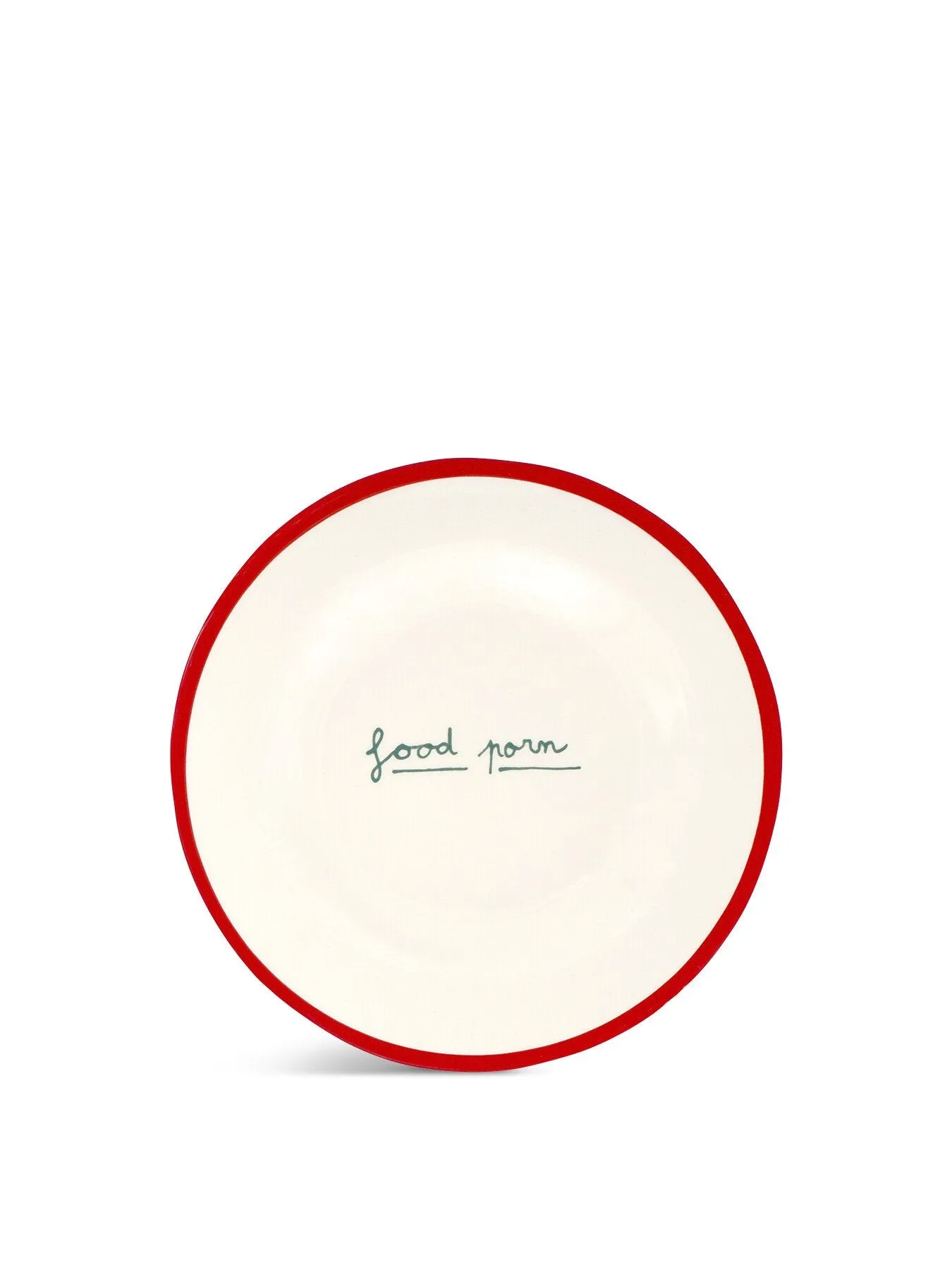 Dessert Plate with Hand-Painted Design - Ceramic image