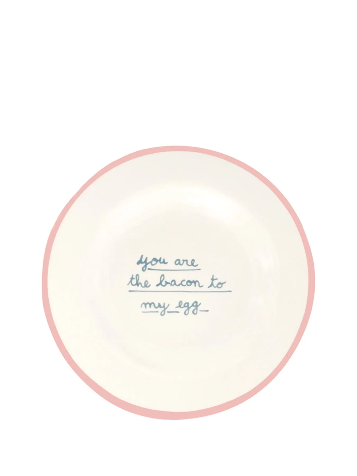 Dessert Plate with Text Design - Hand-Painted image