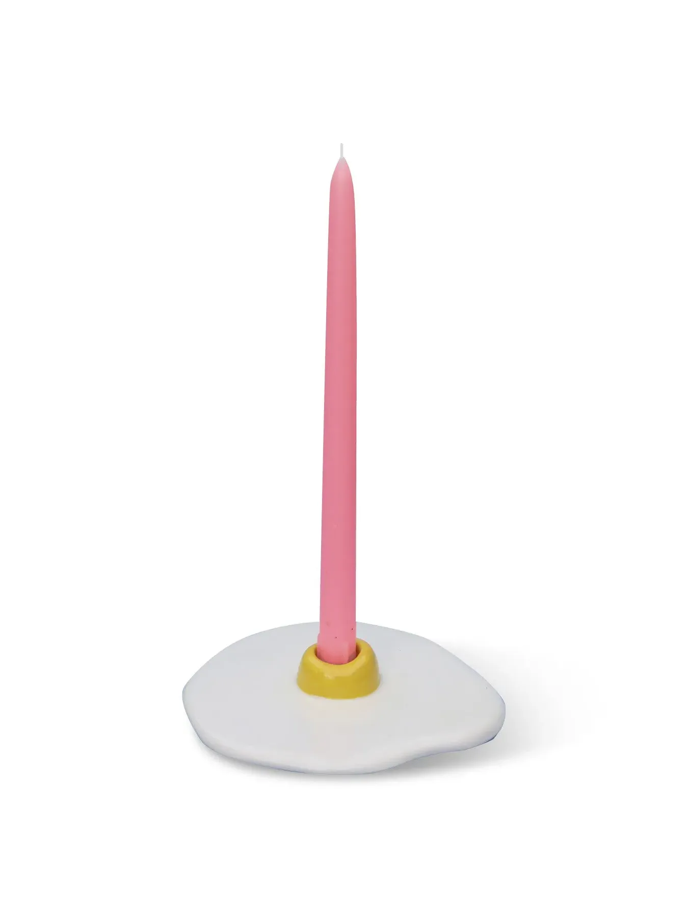 Egg-Shaped Candleholder - Hand-Painted Ceramic image