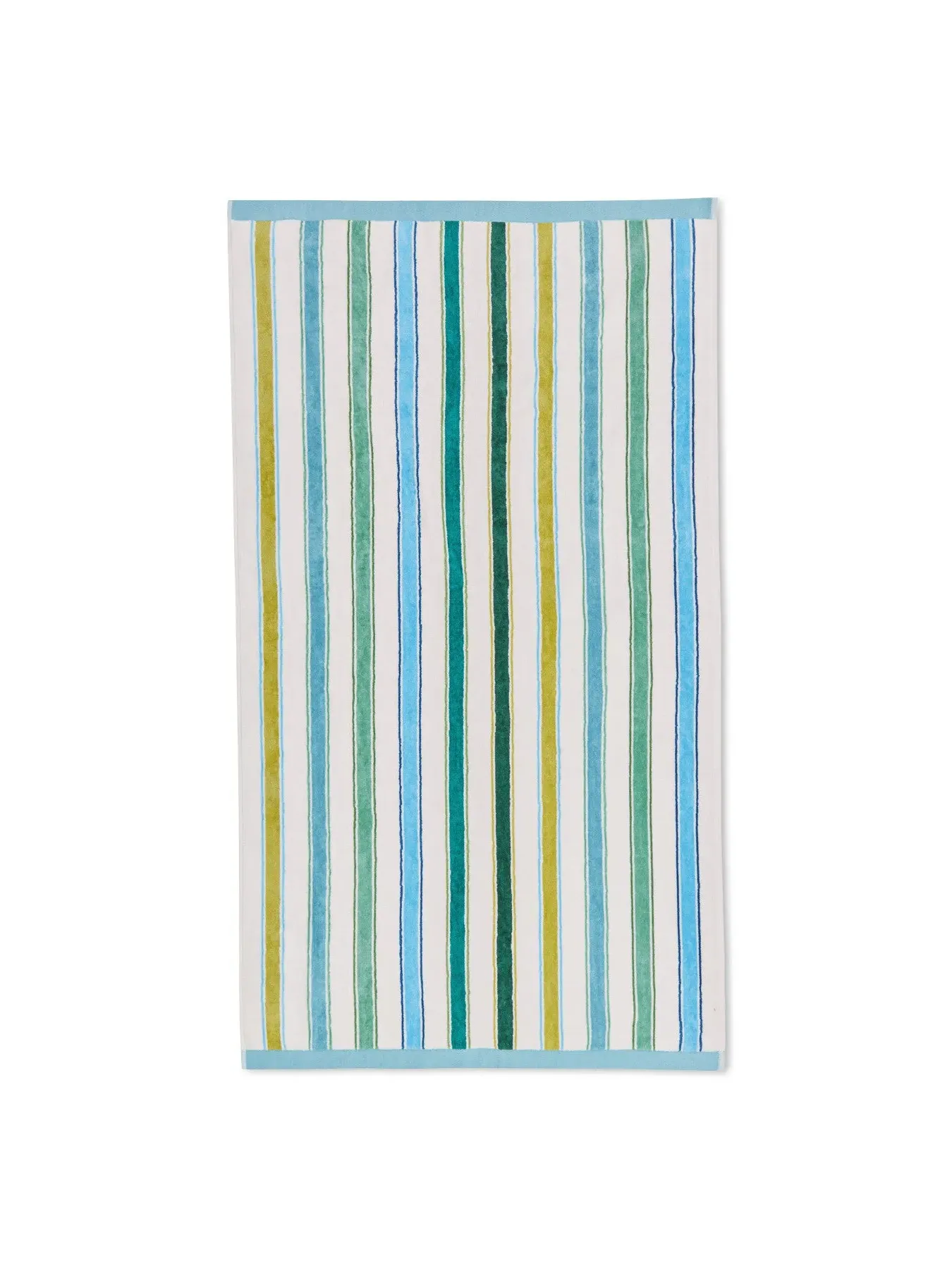Bath Towel Stripe Pattern - Green, Cotton