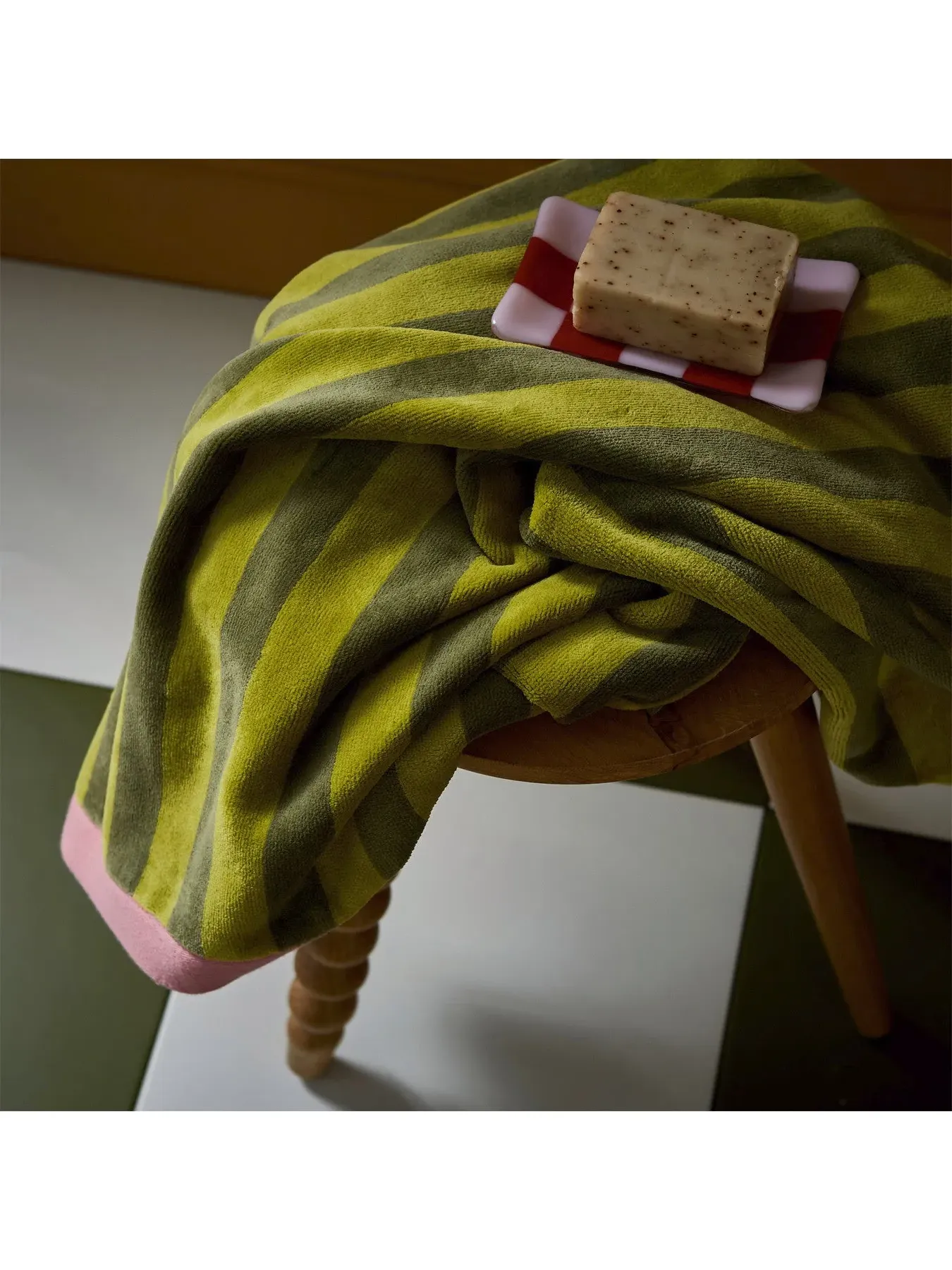 Hand Towel with Grass Stripe - Multi