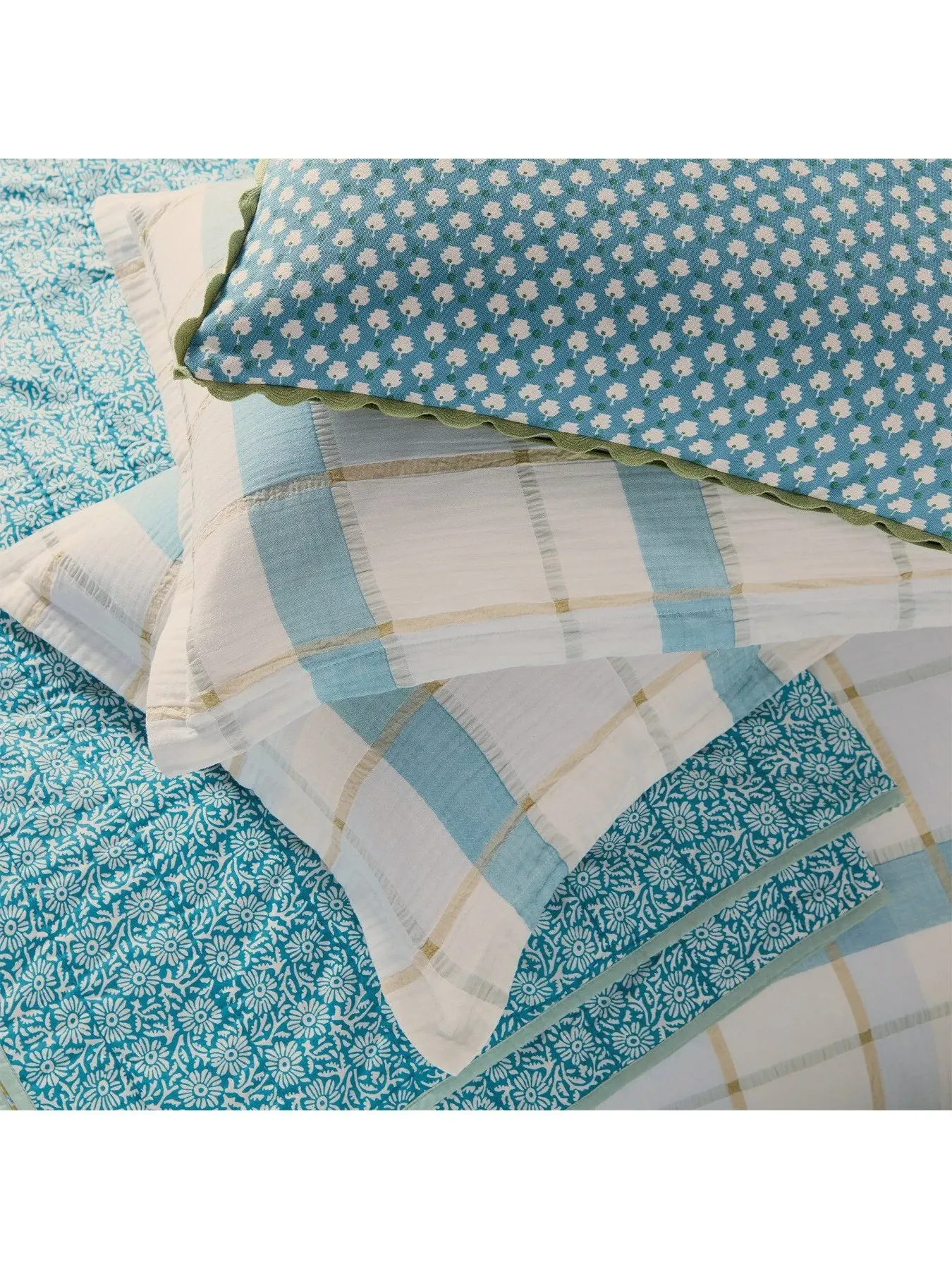 King Check Cover Set - Green