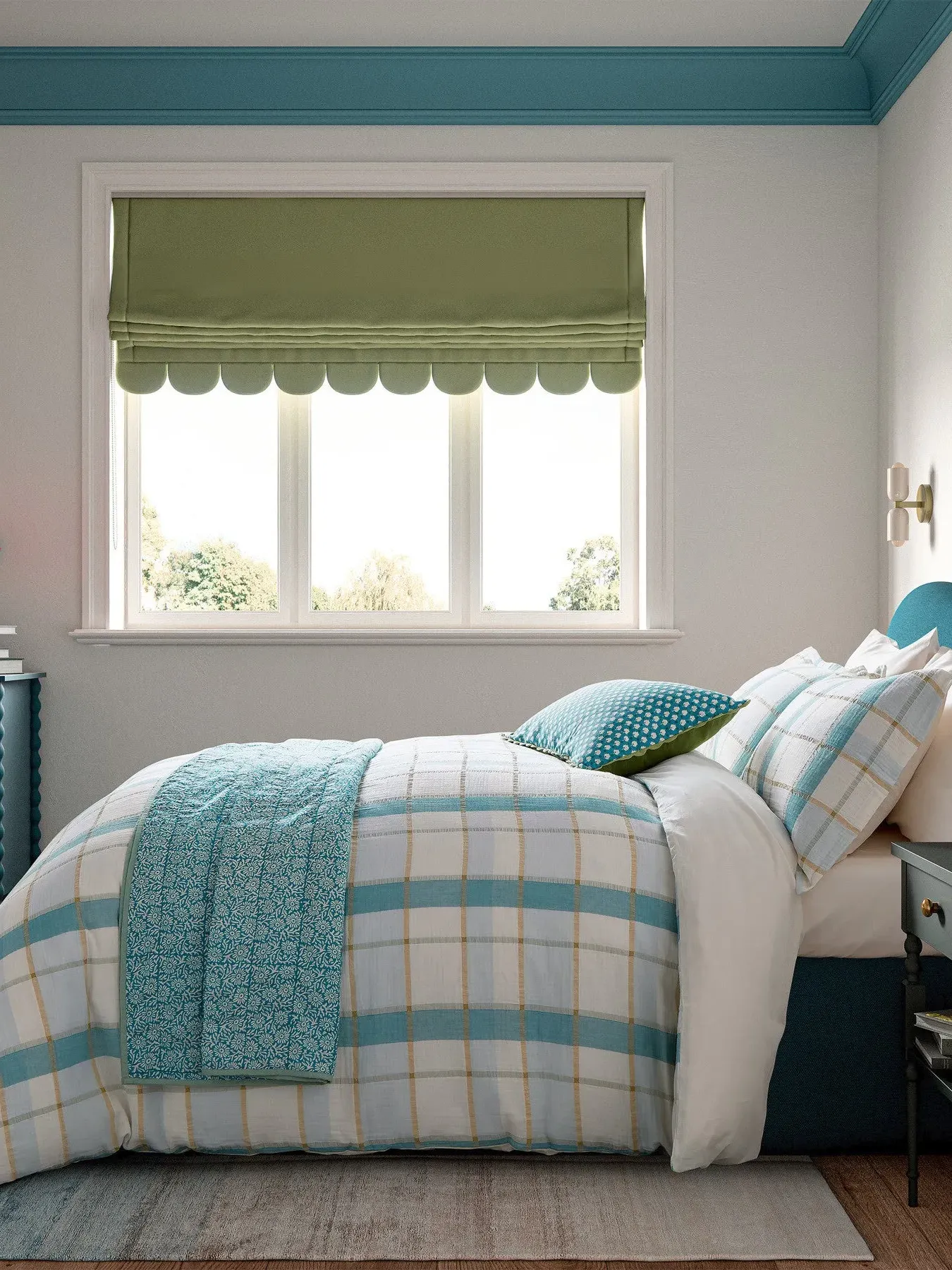 King Check Cover Set - Green