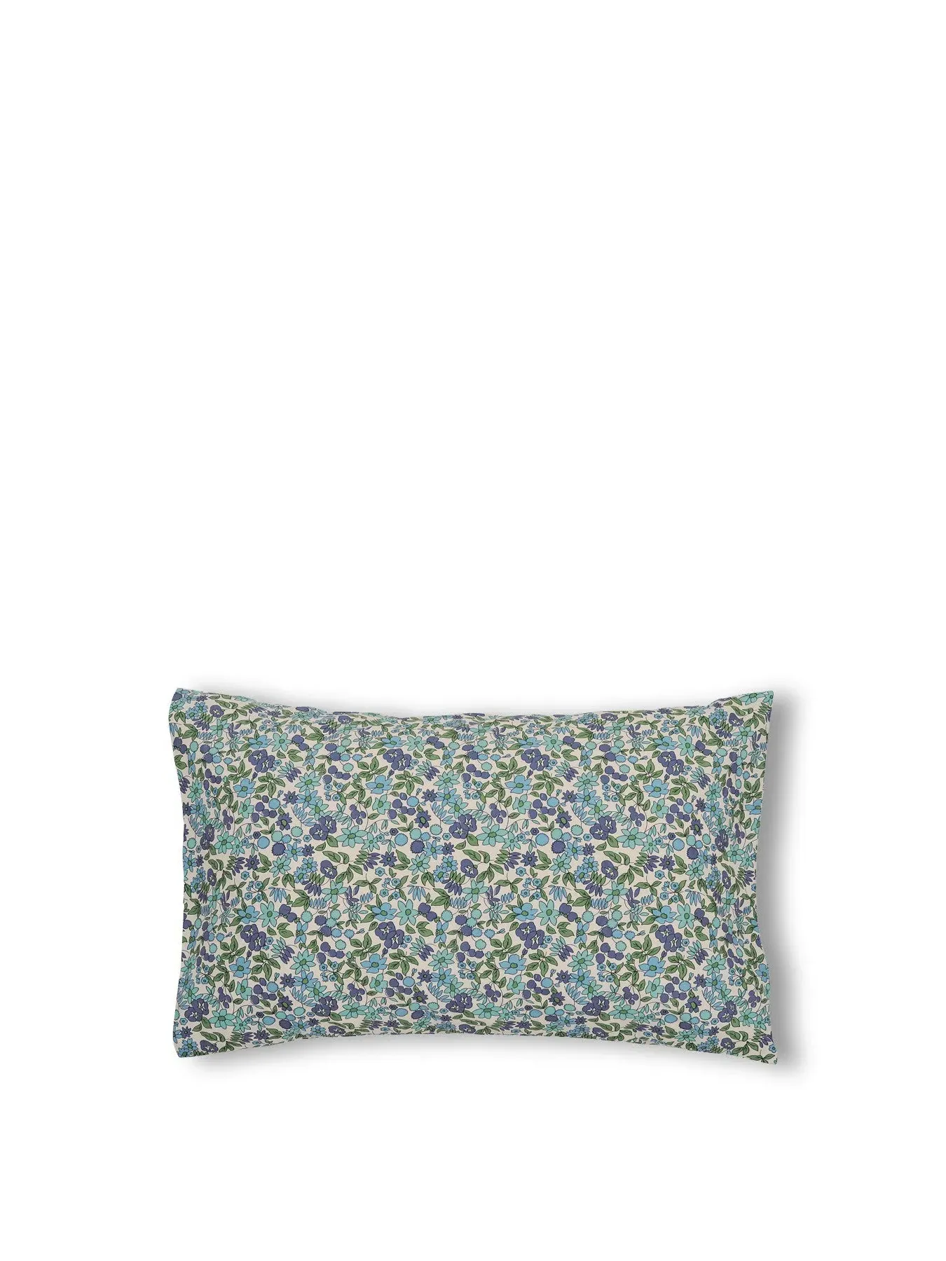 Pillowcase Pair with Floral Design - Green image